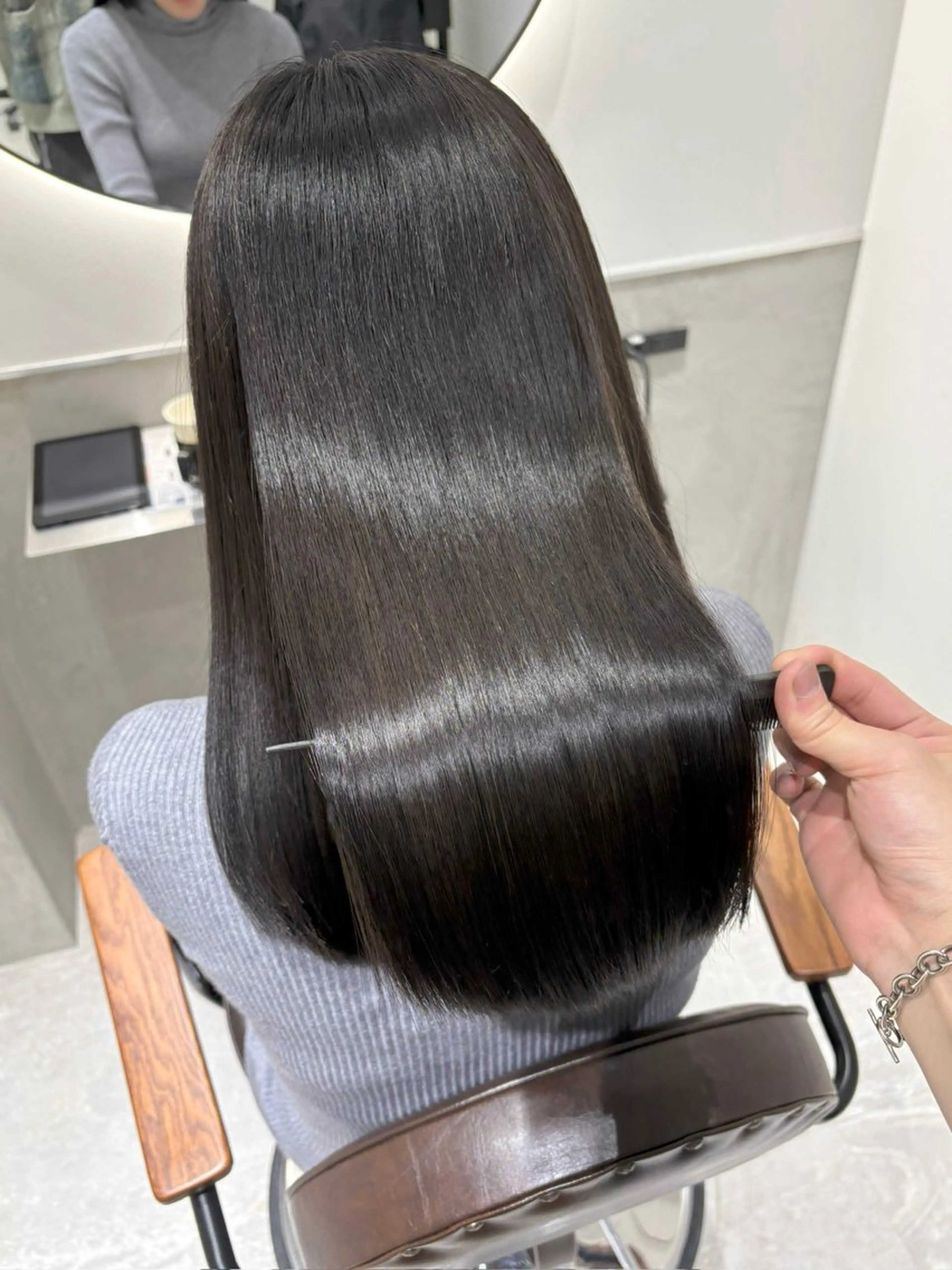 ミディアム カラー 髪質改善 縮毛矯正 トリートメント カット ヘアカラー 縮毛矯正 銀座No.1髪質改善 縮毛矯正/本木のヘアスタイル