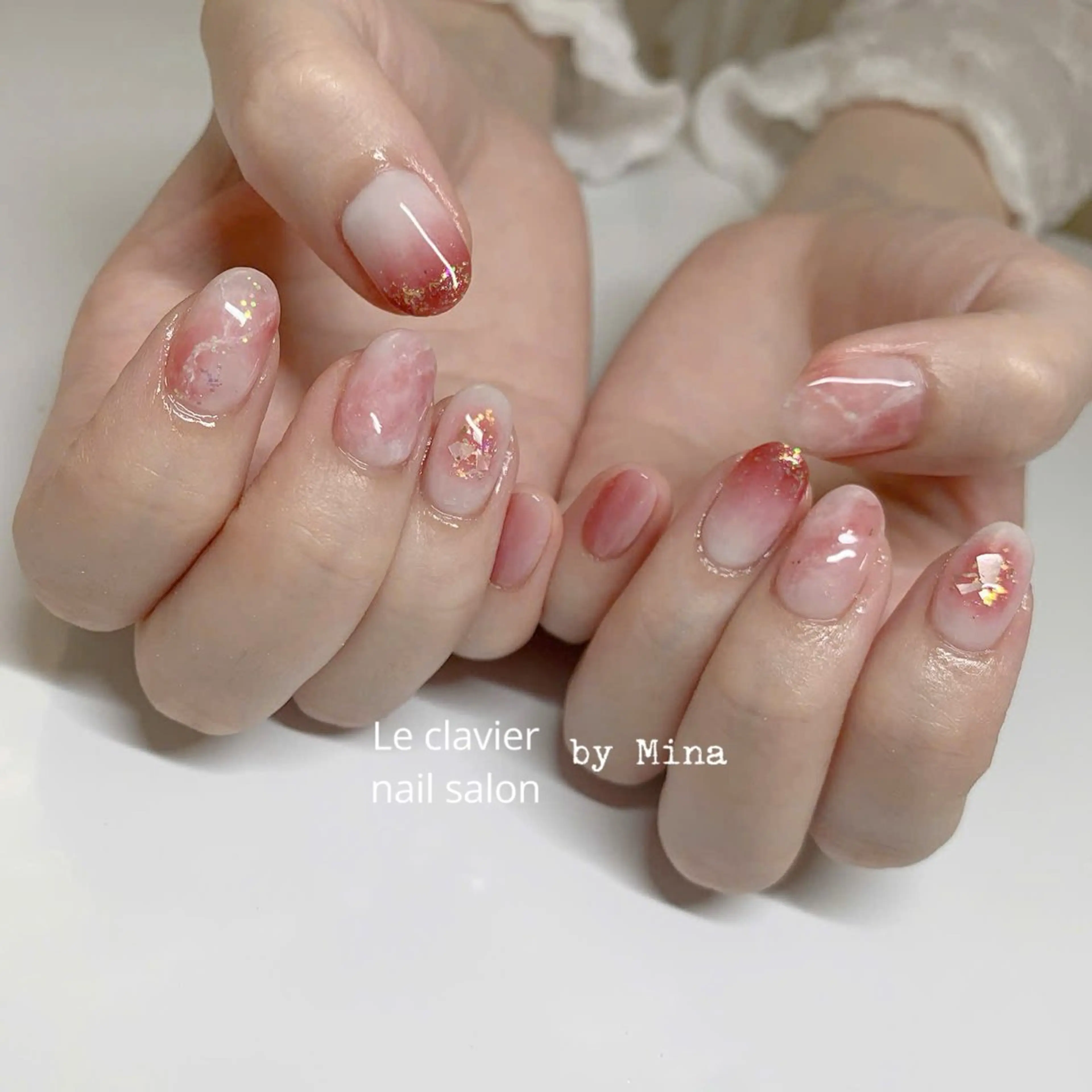 ネイル 長さ出し ジェルネイル パラジェル スカルプネイル ソフトジェル Mina Nailのネイルデザイン