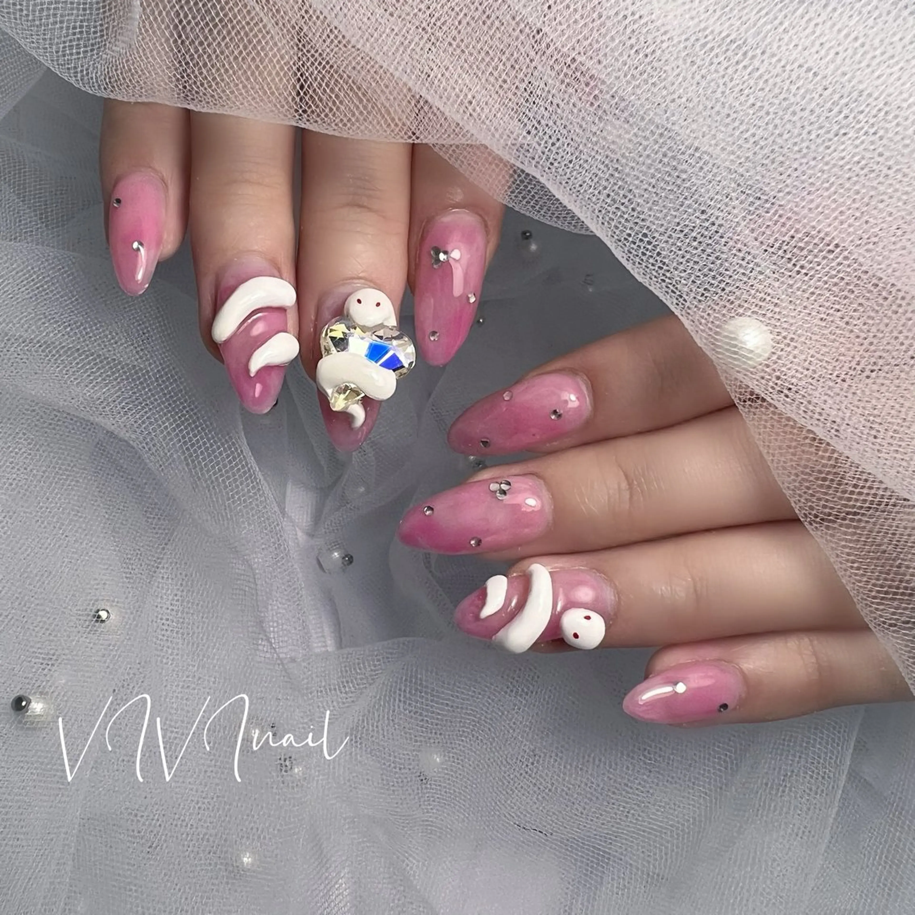 ネイル ピンク ハンドネイル vivi nailのネイルデザイン
