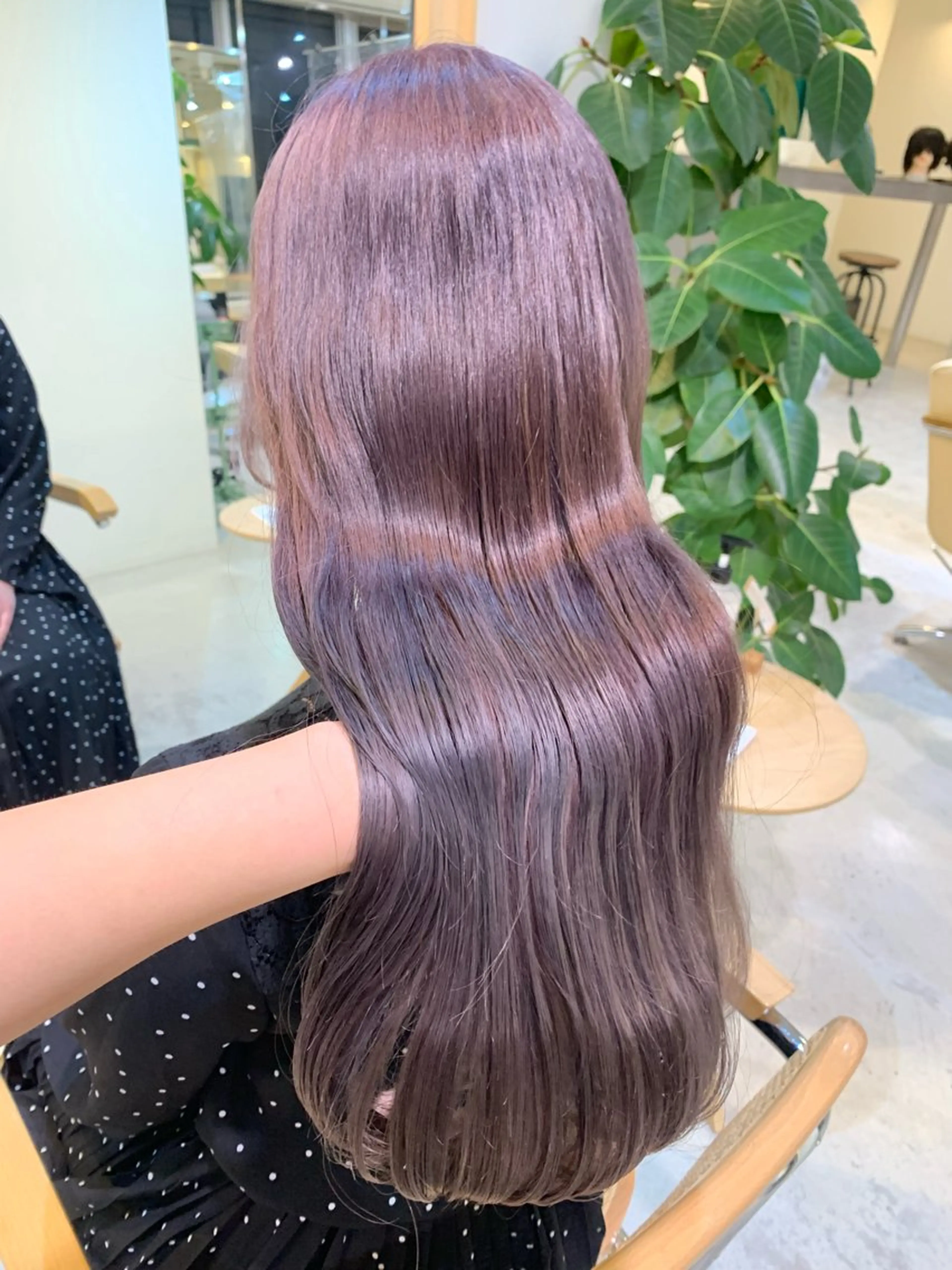 カラー グレージュ ラベンダーカラー ラベンダーグレージュ ラベンダーグレー ヘアカラー Matsunaga Rihoのヘアスタイル