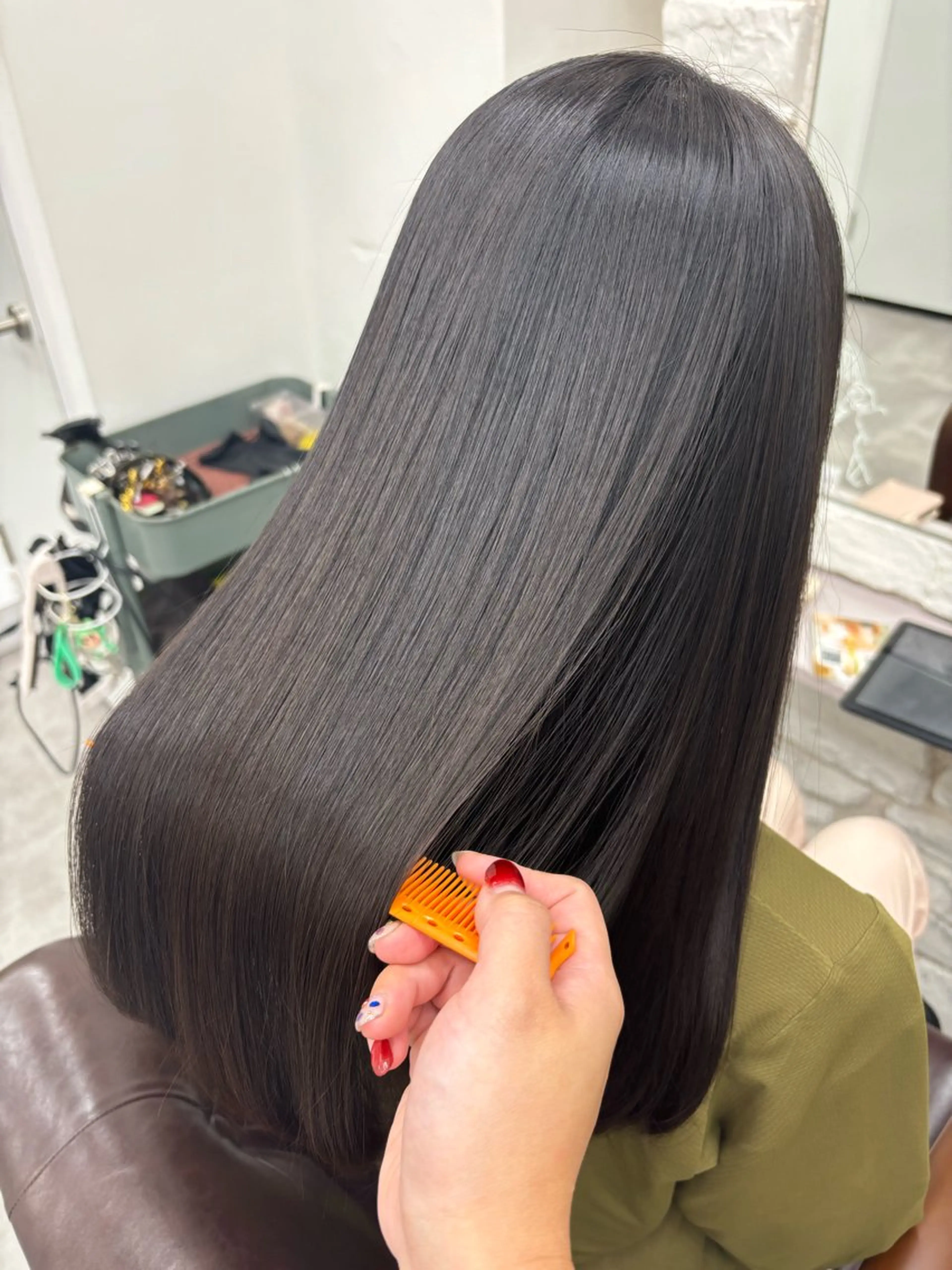 ロング カット 縮毛矯正 I see所属・I see/天王寺/ 髪質改善/本田 唯のヘアスタイル