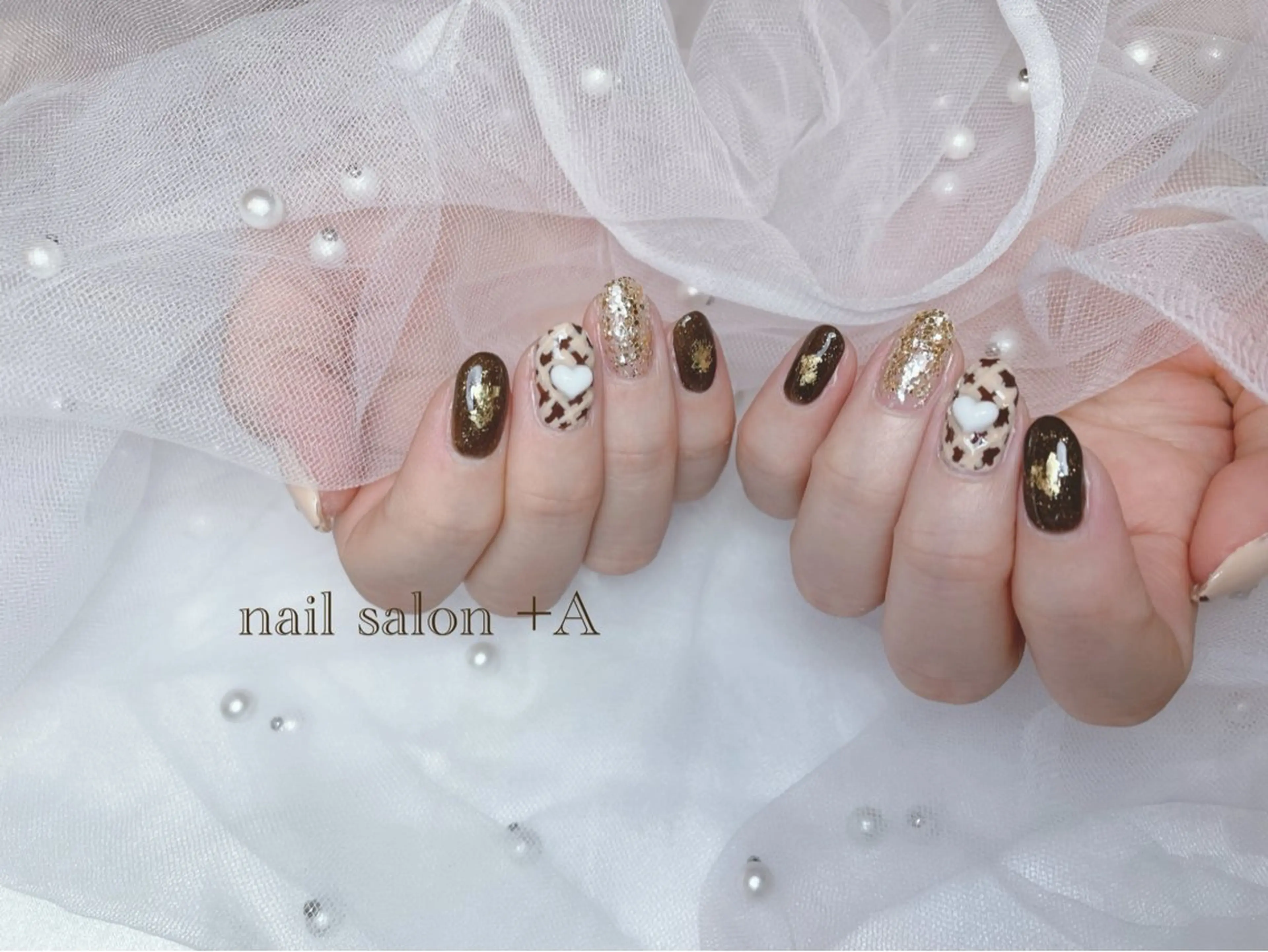 ミディアム ハンドネイル Nail Salon +Aのネイルデザイン