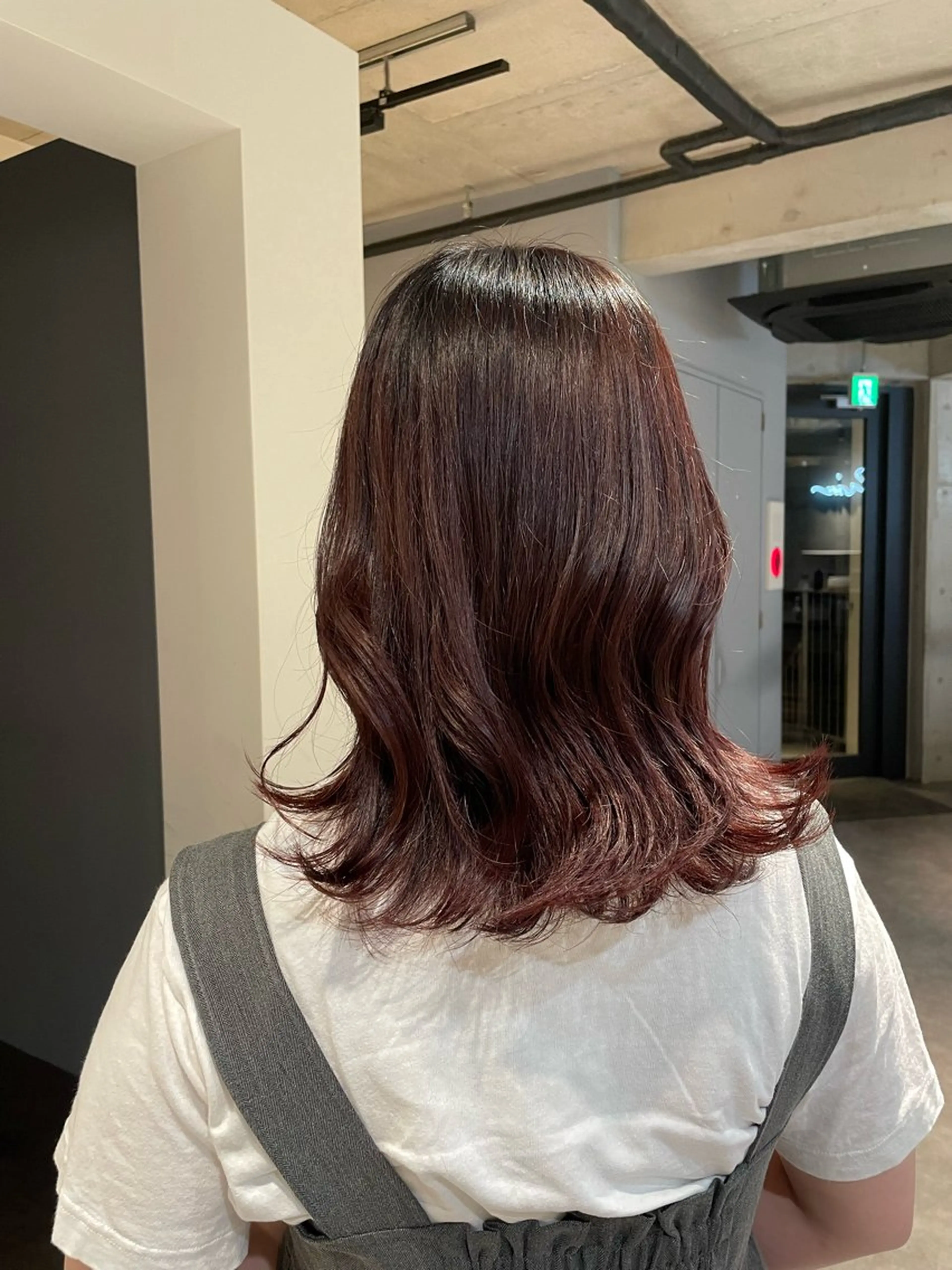 カラー カシス ヘアカラー 葉月/ボブ/ 透明感カラー／中目黒のヘアスタイル