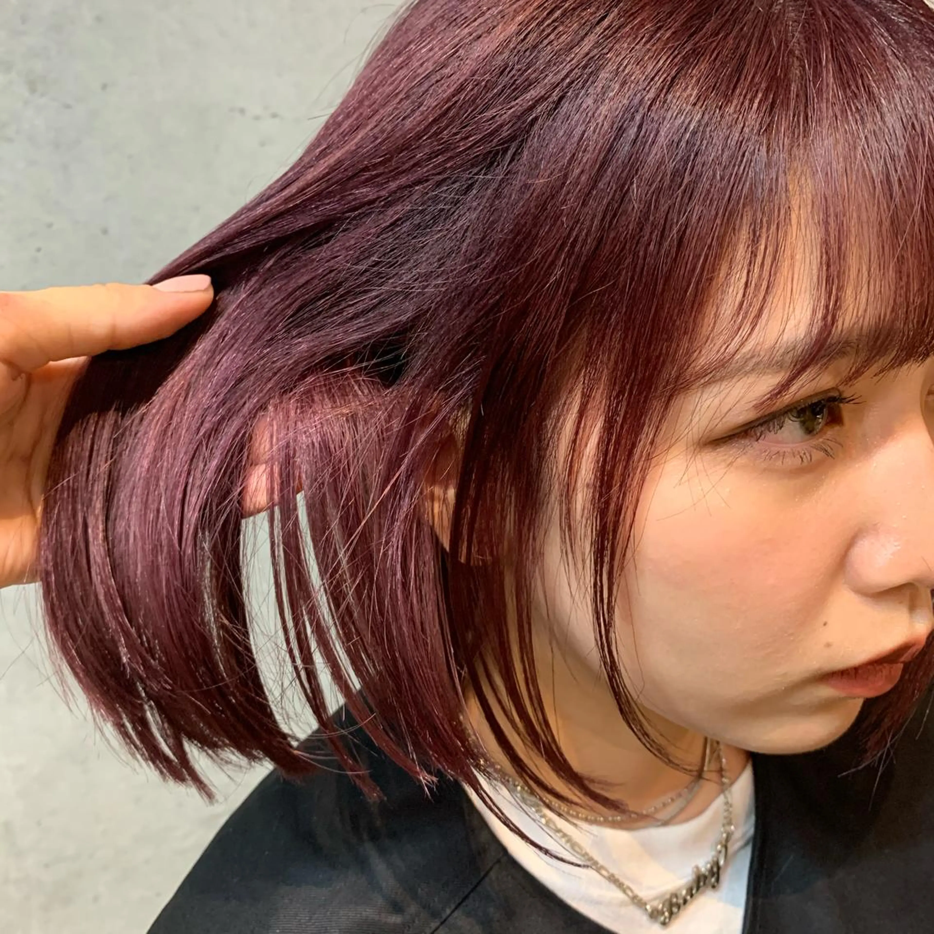 ミディアム Aust hair Stella新宿所属・Yuki☺︎パーマ レイヤーカットのヘアスタイル