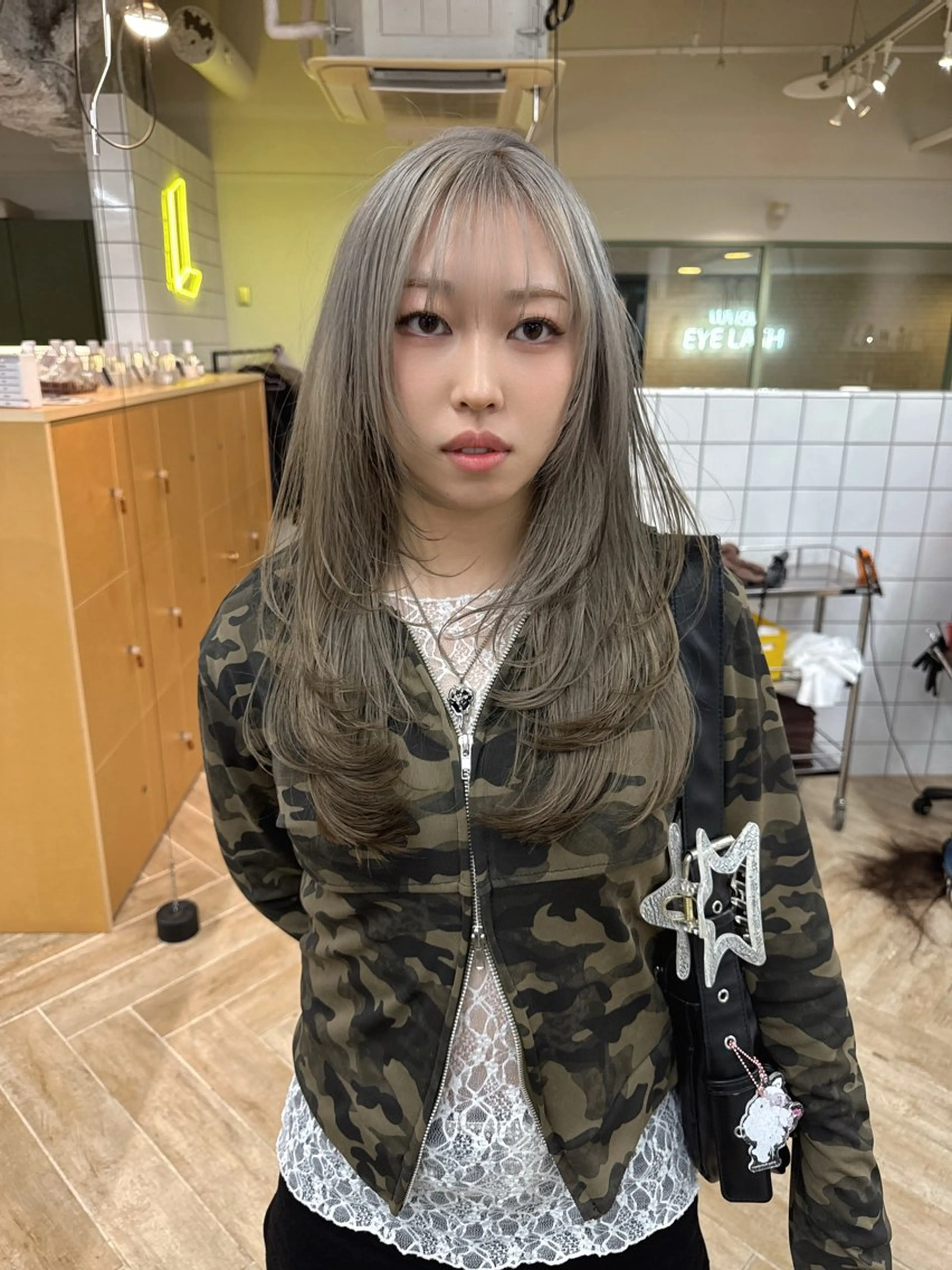 ロング カット ヘアカラー トリートメント ダブルカラーベージュ 新潟/万代/髙橋魁真のヘアスタイル