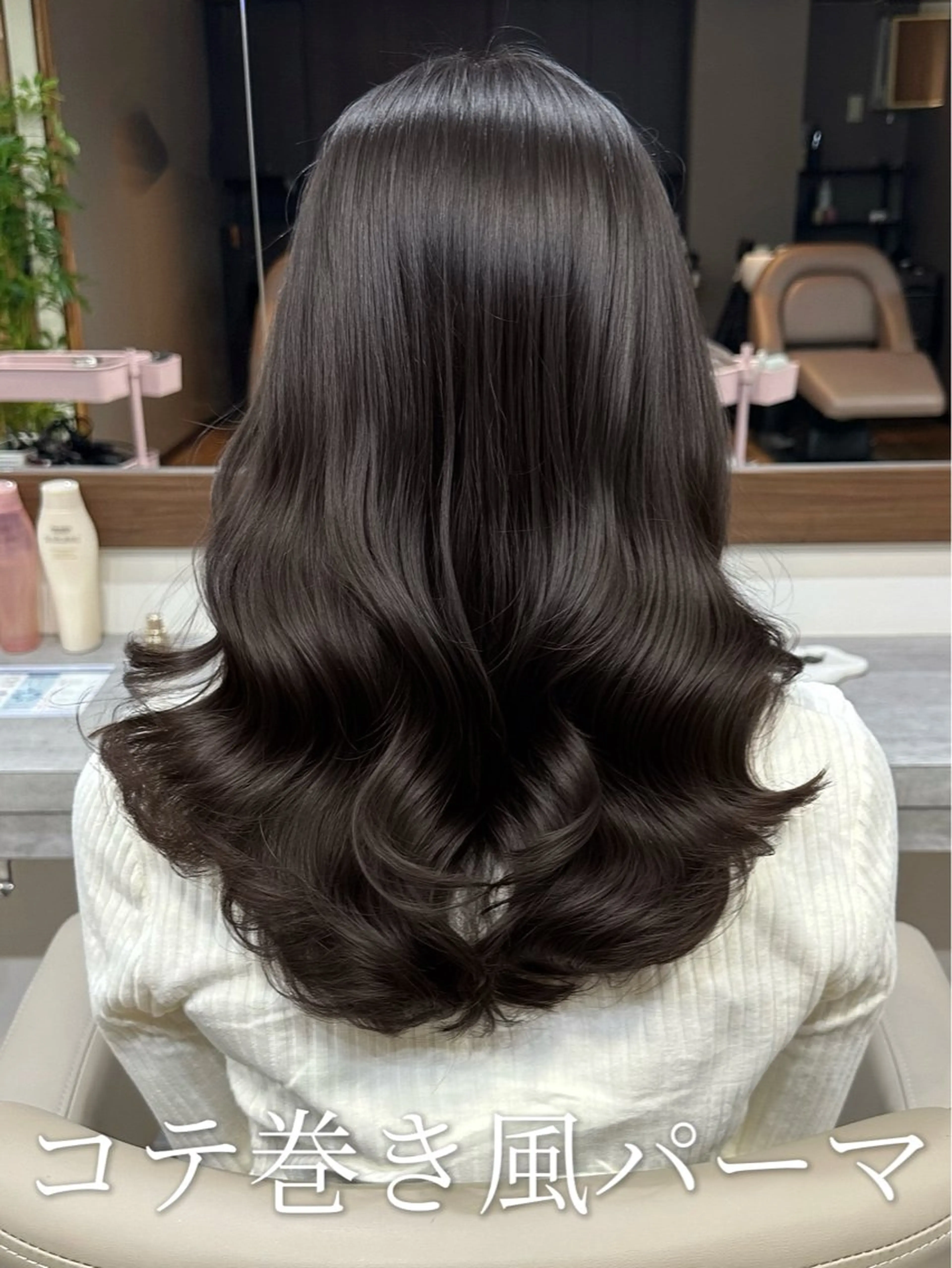 セミロング パーマ セミロングパーマ 韓国風ヘア レイヤーカット デジタルパーマ カット パーマ 韓国風パーマ/ヘア セット/店長みづきのヘアスタイル