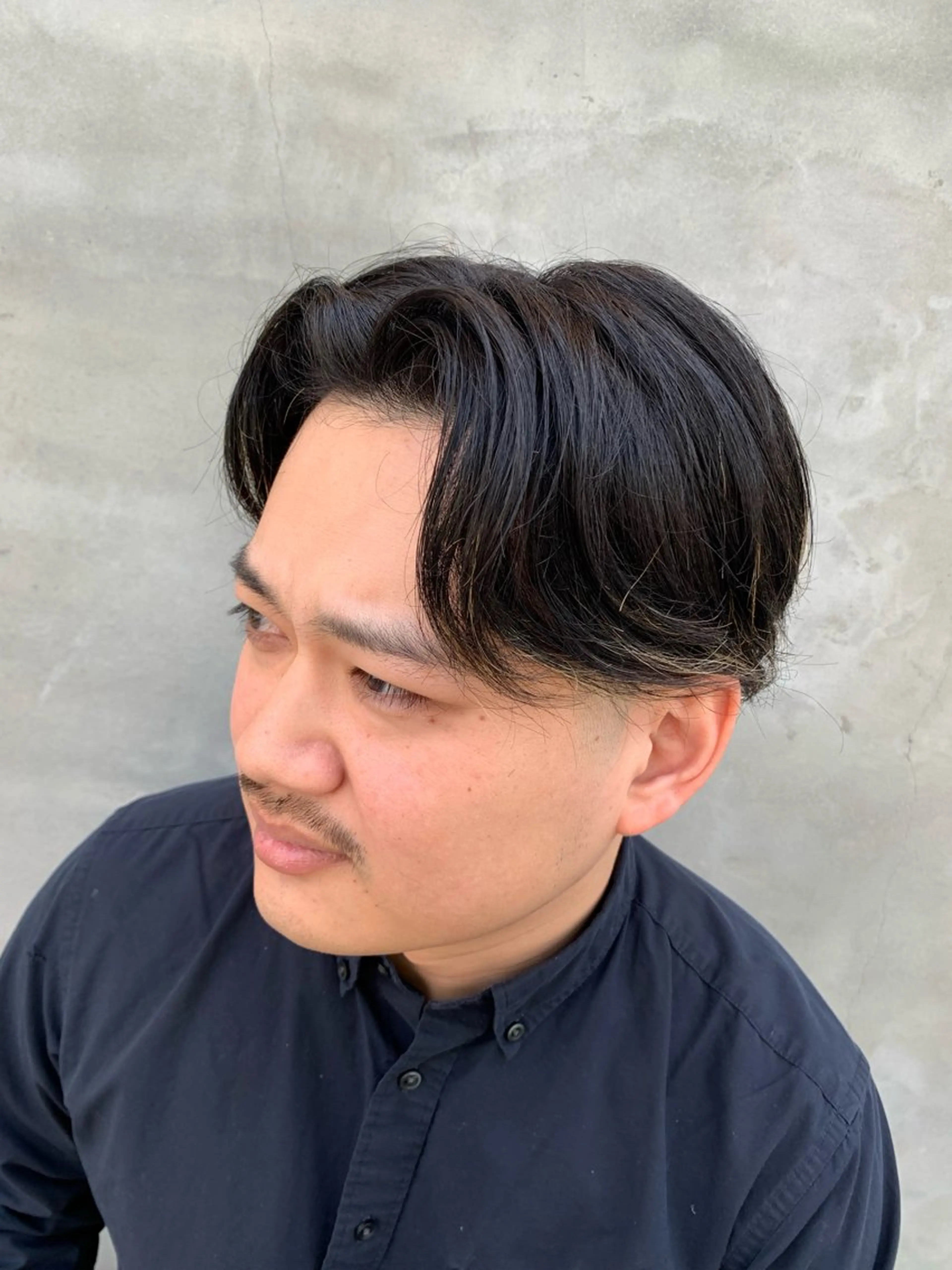 ミディアム ヘアアレンジ メンズ ミディアムパーマ マンバンヘア メンズパーマ メンズカット/パーマ 福島区SOSOのヘアスタイル