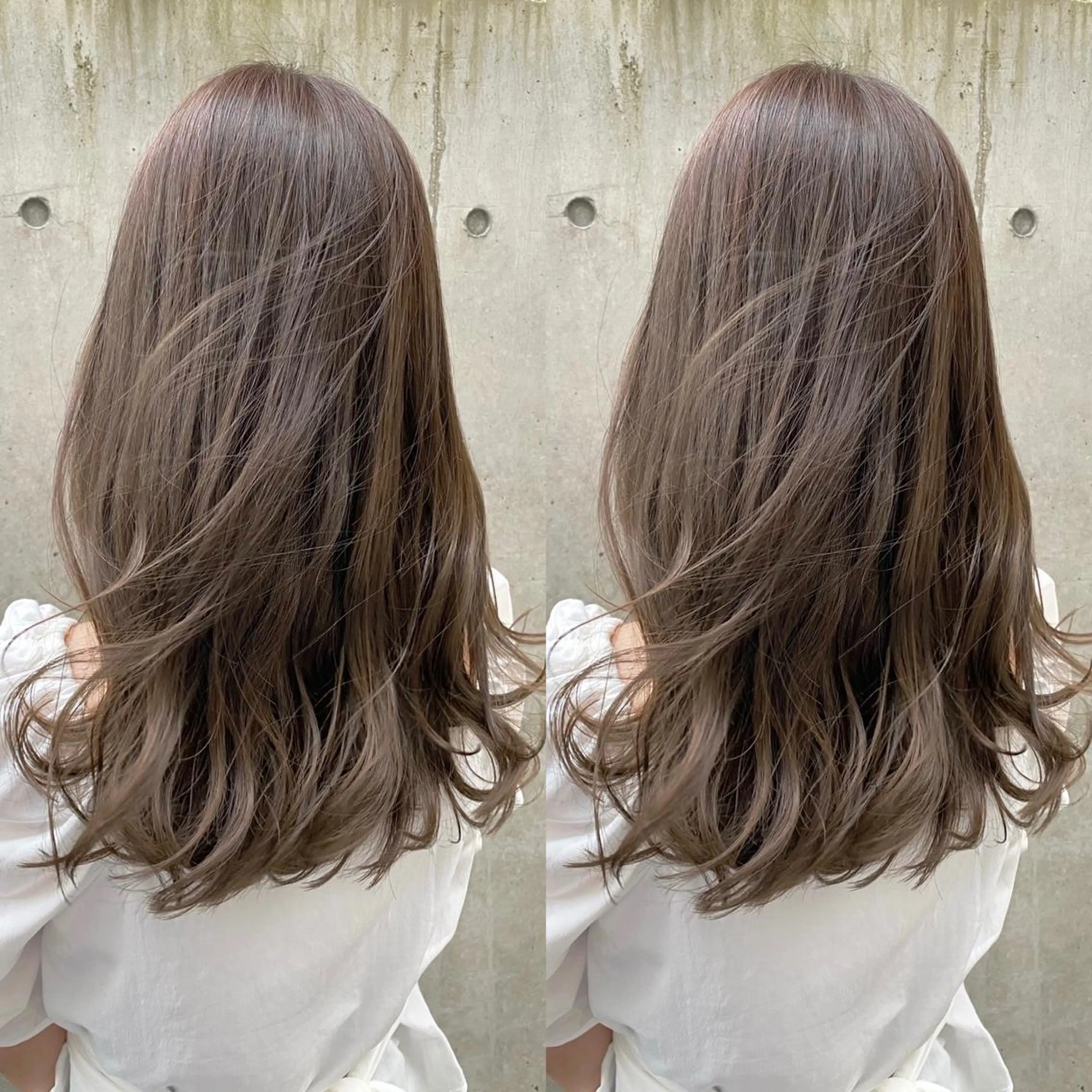 ミディアム ヘアカラー トリートメント レイヤーカット /透明感カラー西田のヘアスタイル