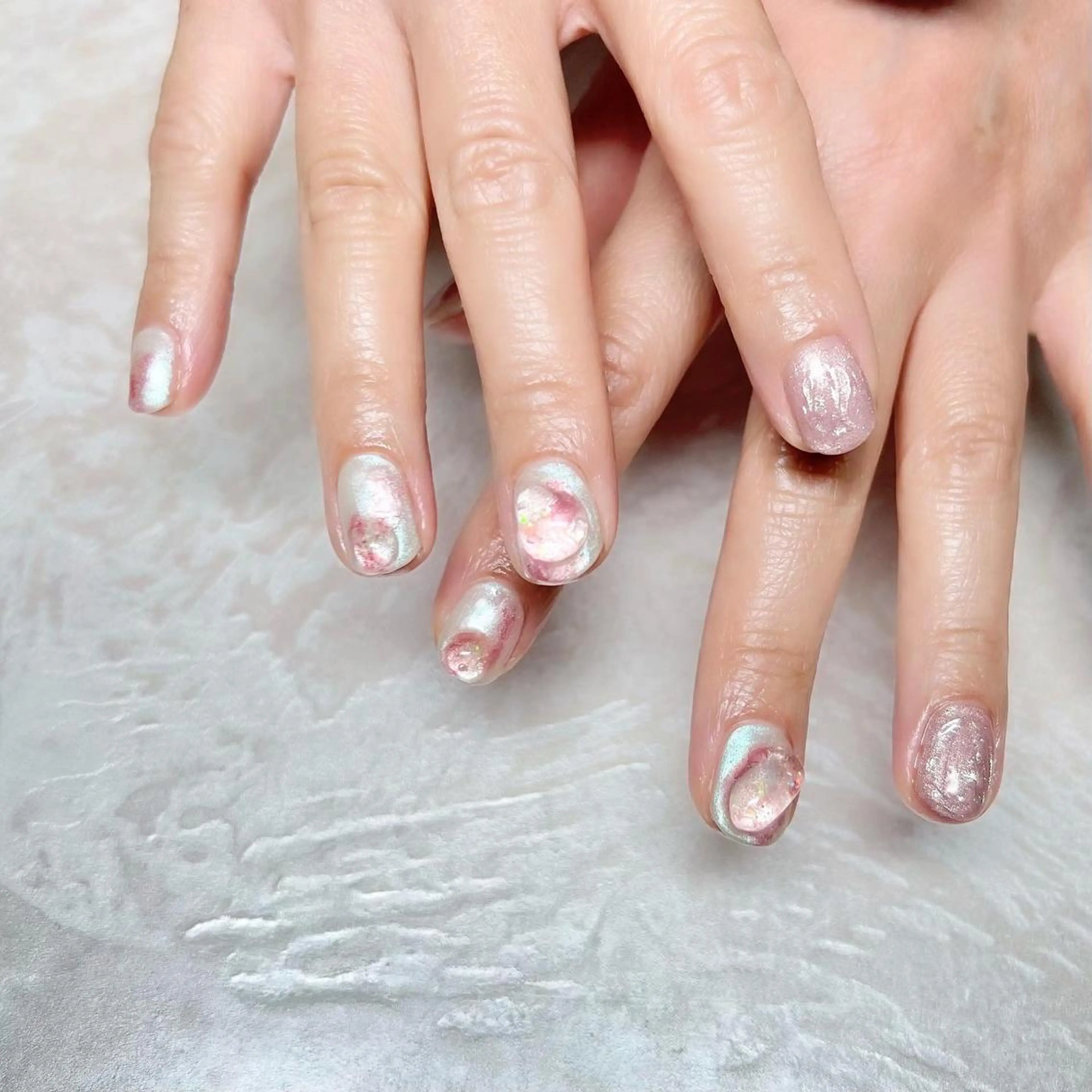 ネイル ニュアンスネイル ショートネイル gemickle nailのネイルデザイン