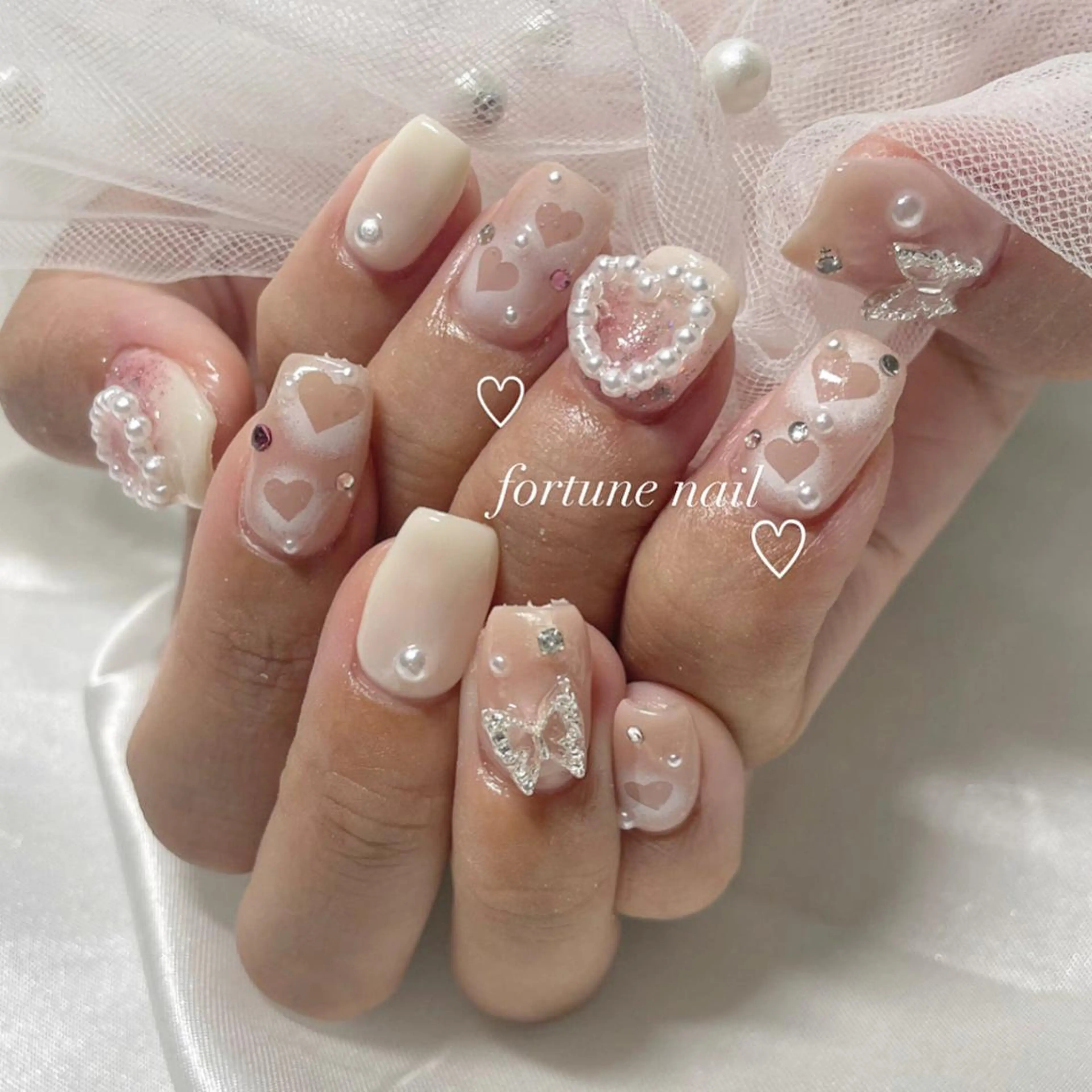 ネイル ハート ハンドネイル ☆saori ☆のネイルデザイン