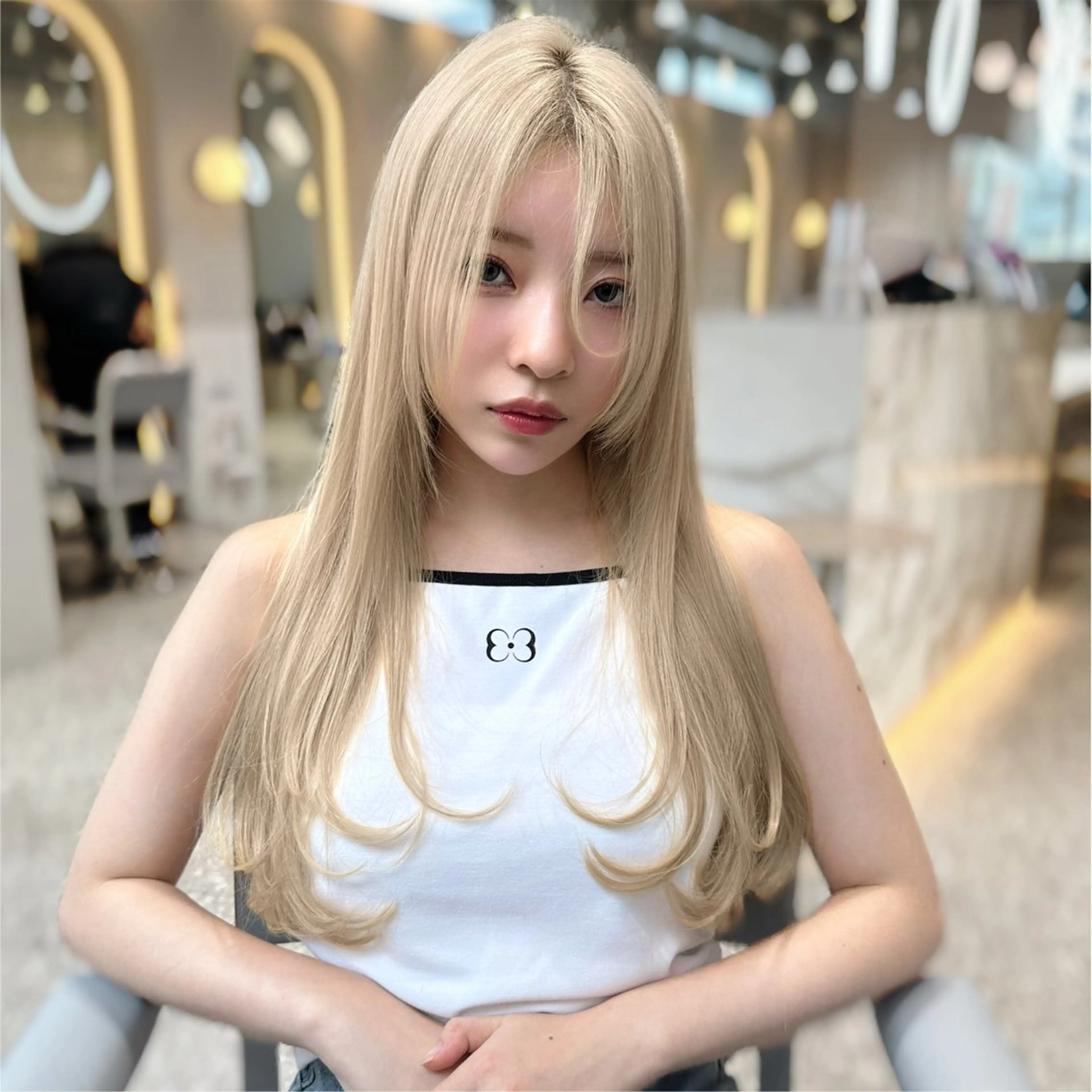 セミロング カラー カット ヘアカラー トリートメント 新宿/韓国風レイヤー 髪質改善/渋谷直樹のヘアスタイル