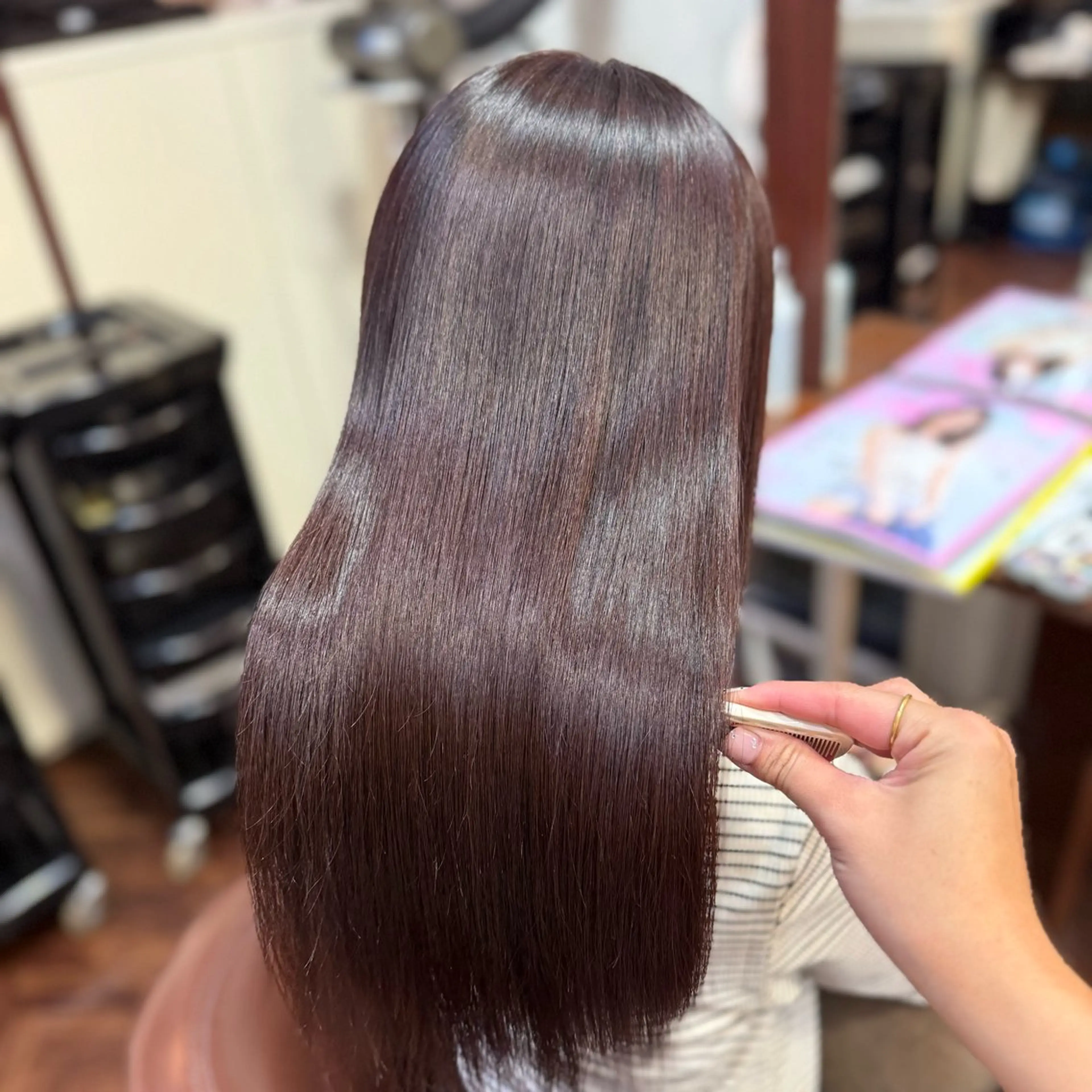 ロング 縮毛矯正 トリートメント カット ヘアカラー 縮毛矯正 トリートメント 尾崎 海璃のヘアスタイル