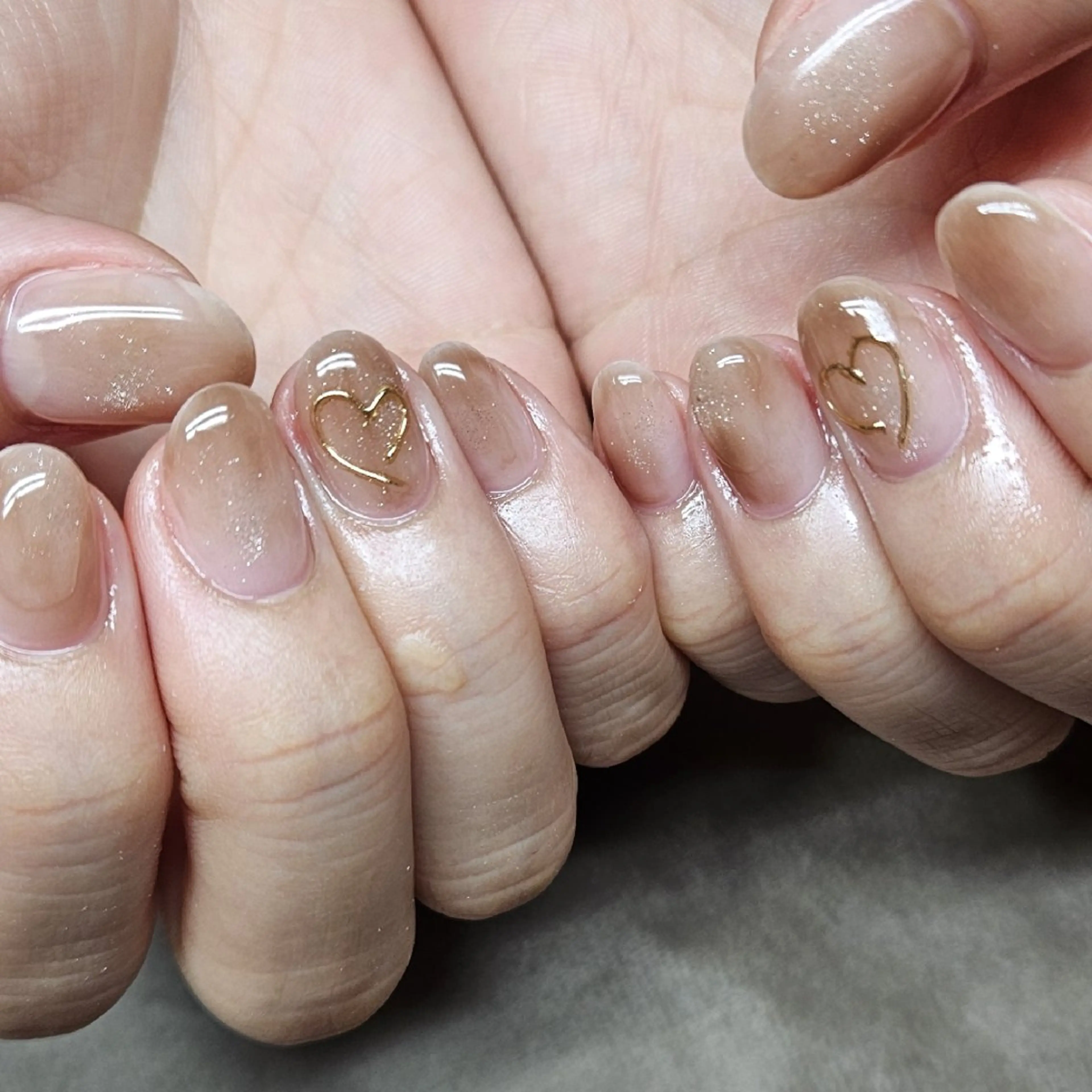 ネイル バレンタイン ハンドネイル 山田 貴子のネイルデザイン