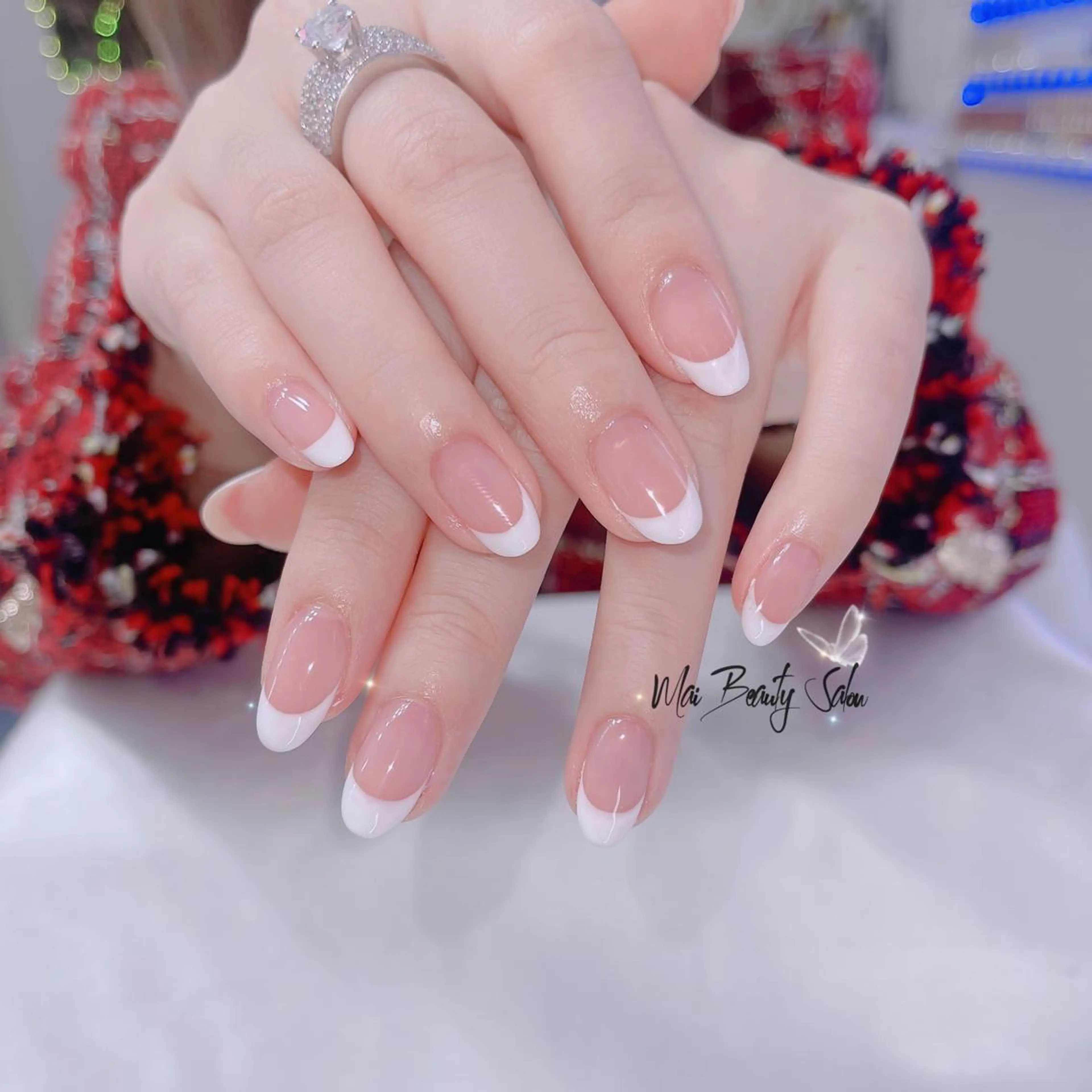 ネイル オーロラネイル チークネイル 長さ出し フラッシュネイル フットネイル ハンドネイル MaiBeauty Niのネイルデザイン