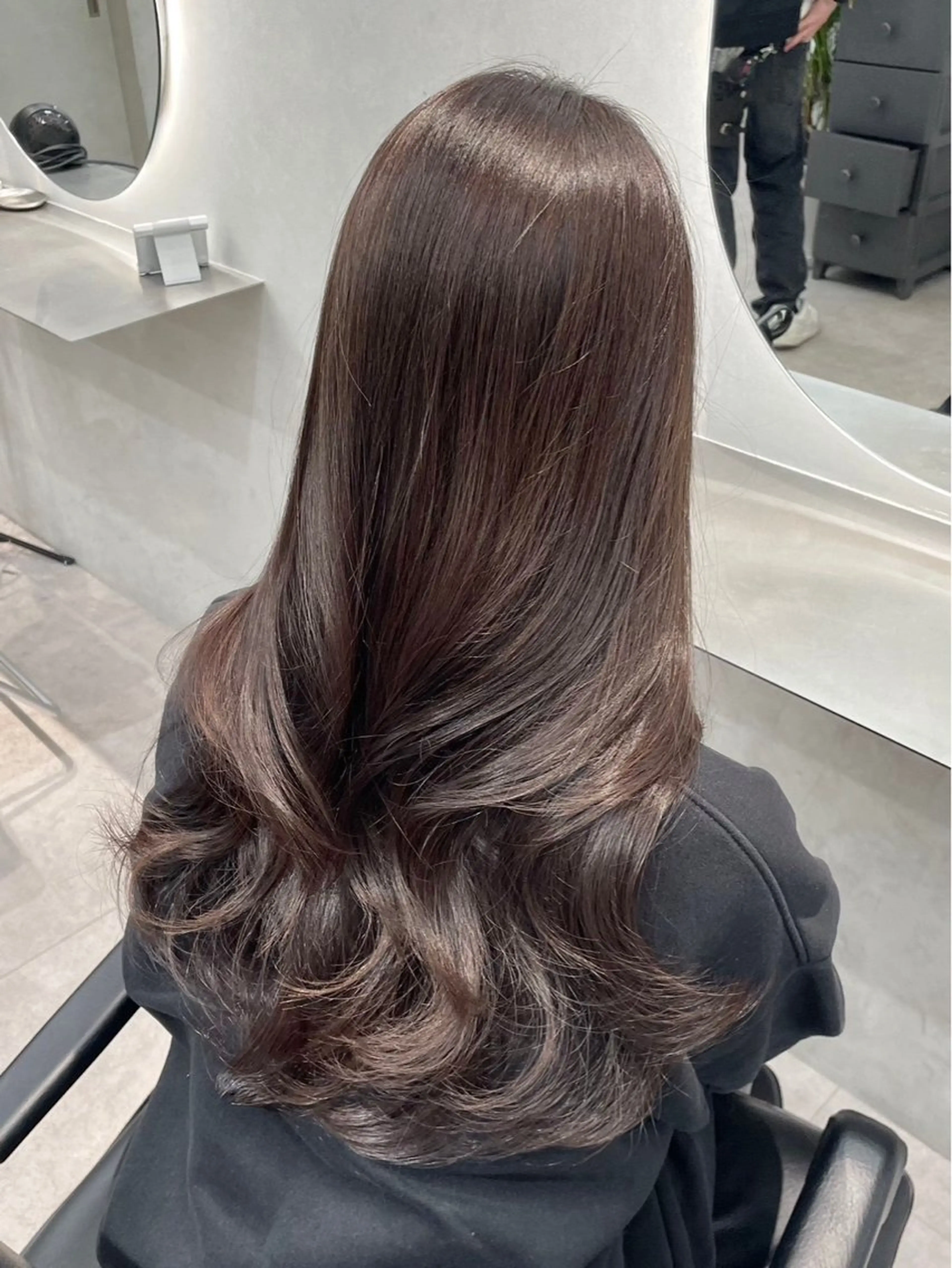 セミロング カラー アッシュ アッシュブラウン ベージュカラー ブラウンカラー 透明感カラー ヘアカラー トリートメント 表参道/透明感 グレージュ/ブラウンのヘアスタイル