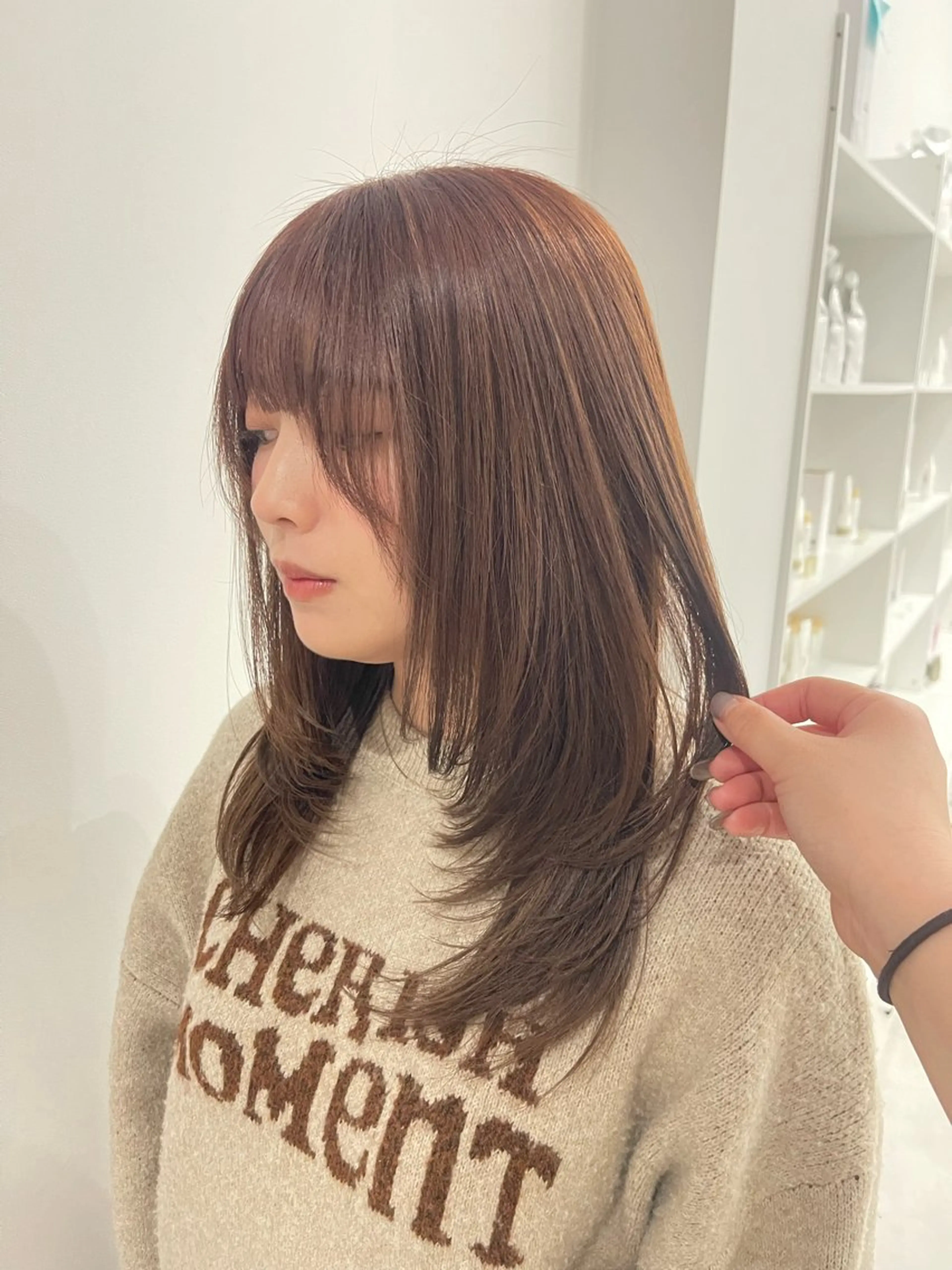 ミディアム カット トリートメント maho/ブリーチ ミルクティー四条大宮のヘアスタイル