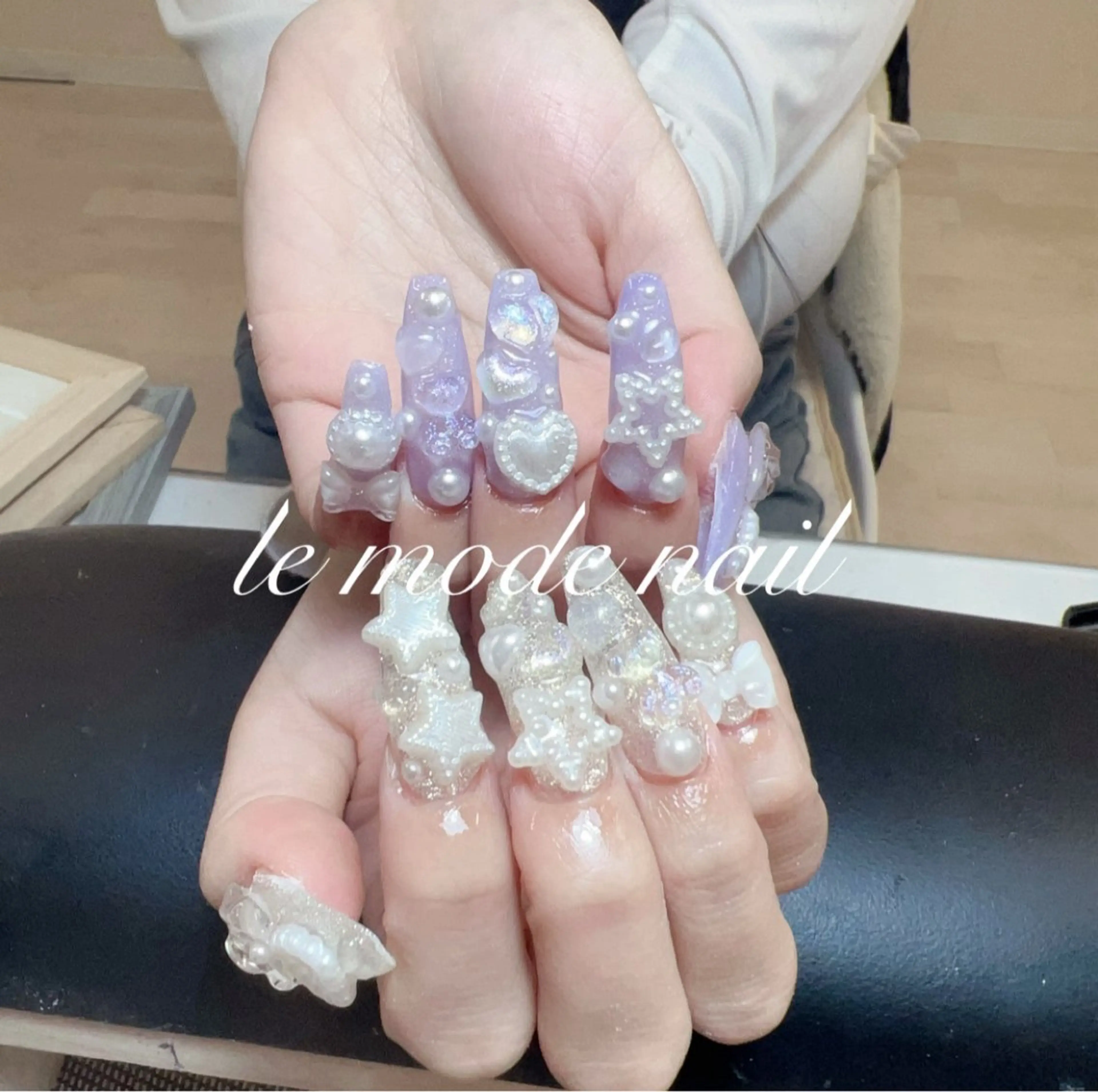 ネイル 🎀kira 長さだし💗モチ最高のネイルデザイン