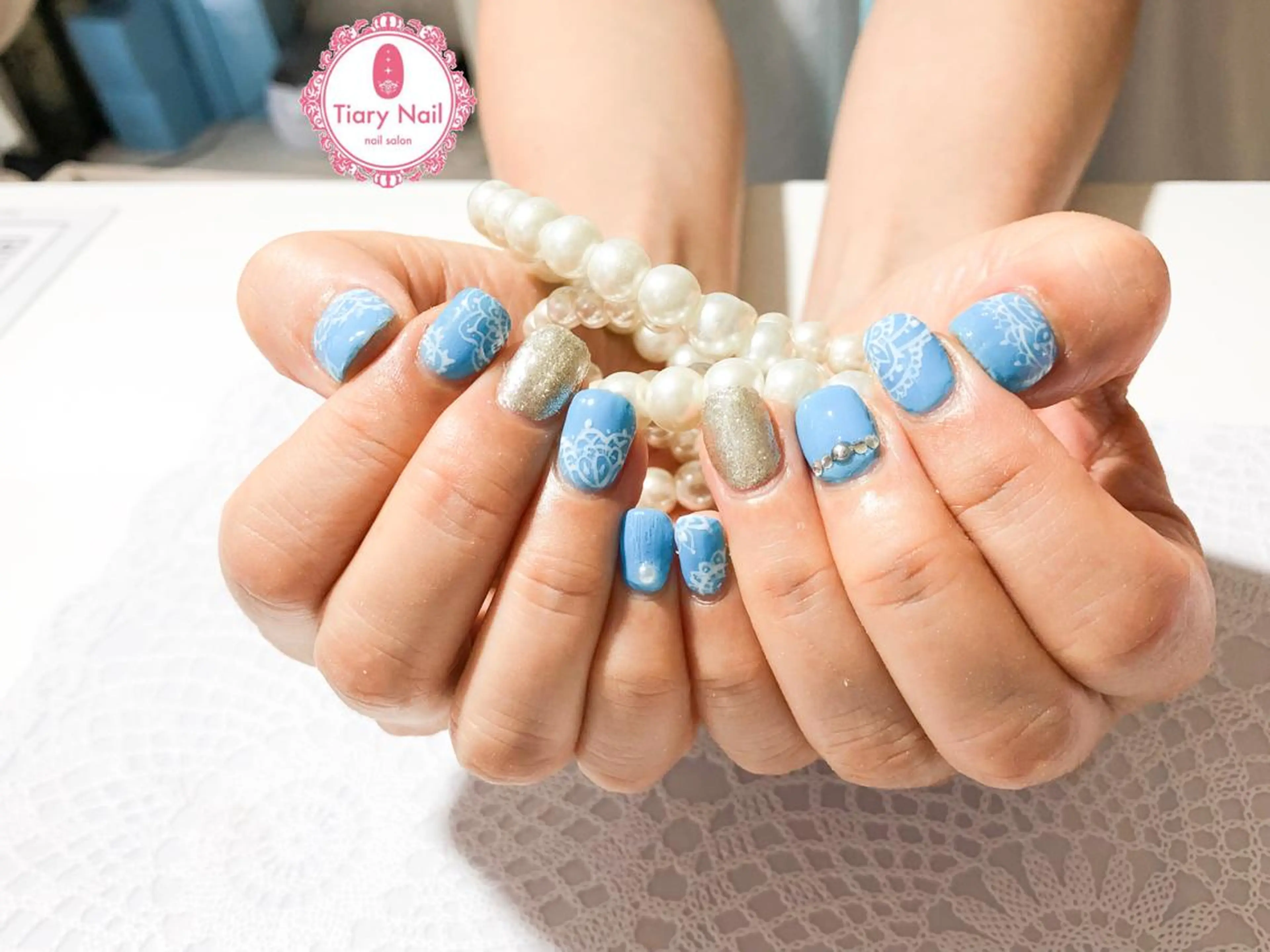 ネイル レース tiarynail K K🐼のネイルデザイン