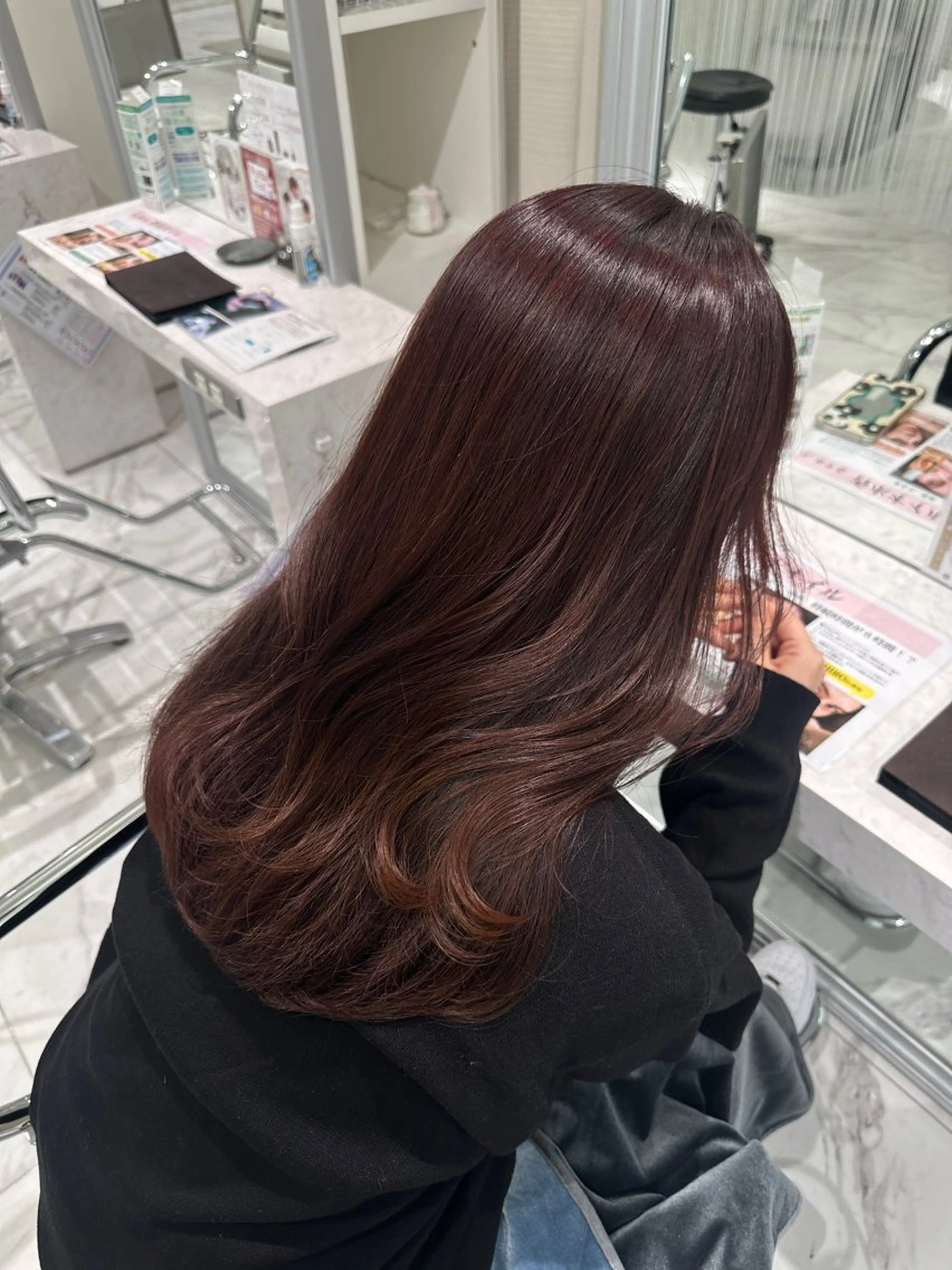 セミロング ヘアカラー 韓国スタイル🇰🇷 児島葉月のヘアスタイル