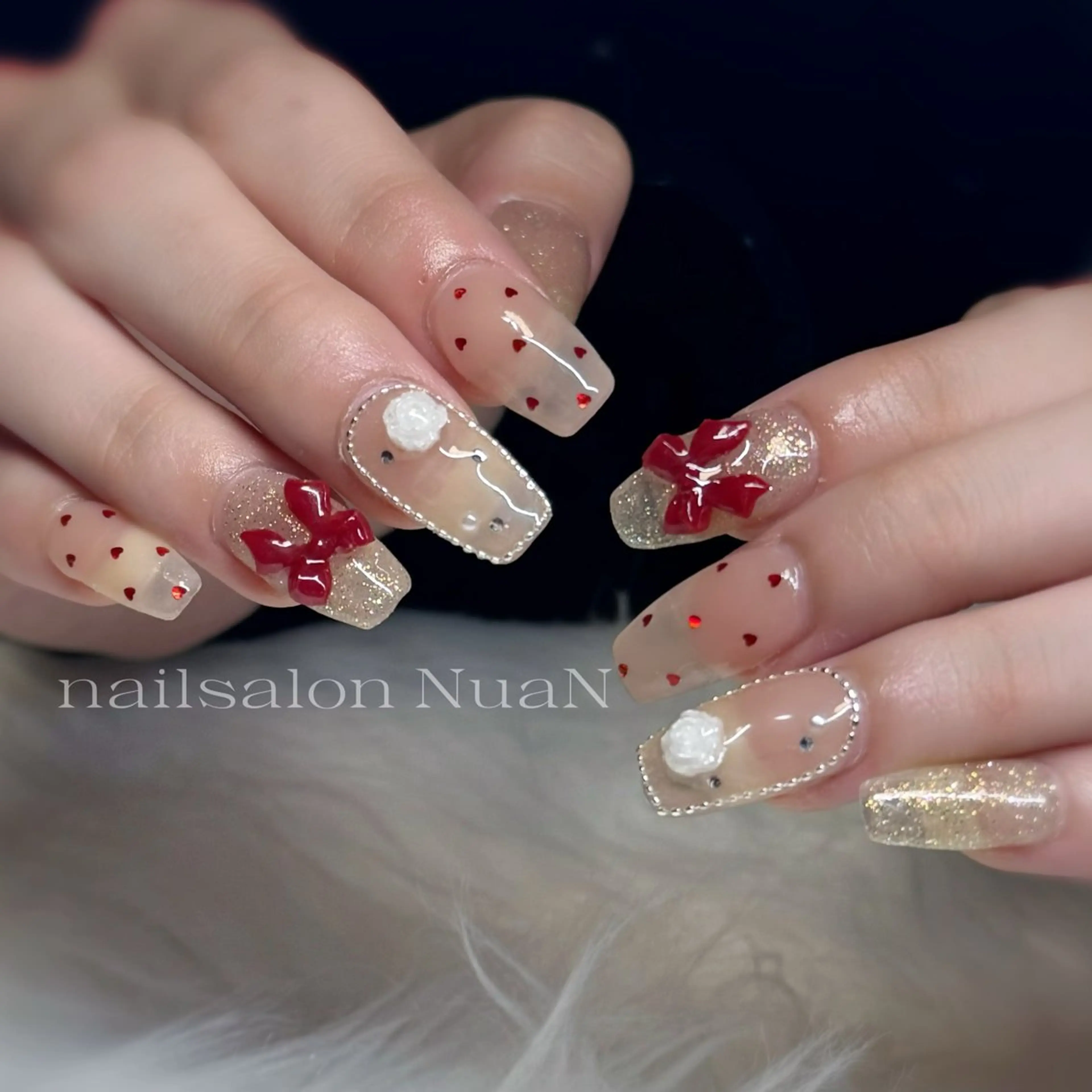 ネイル ハンドネイル NuaN ミニモ停止中のネイルデザイン