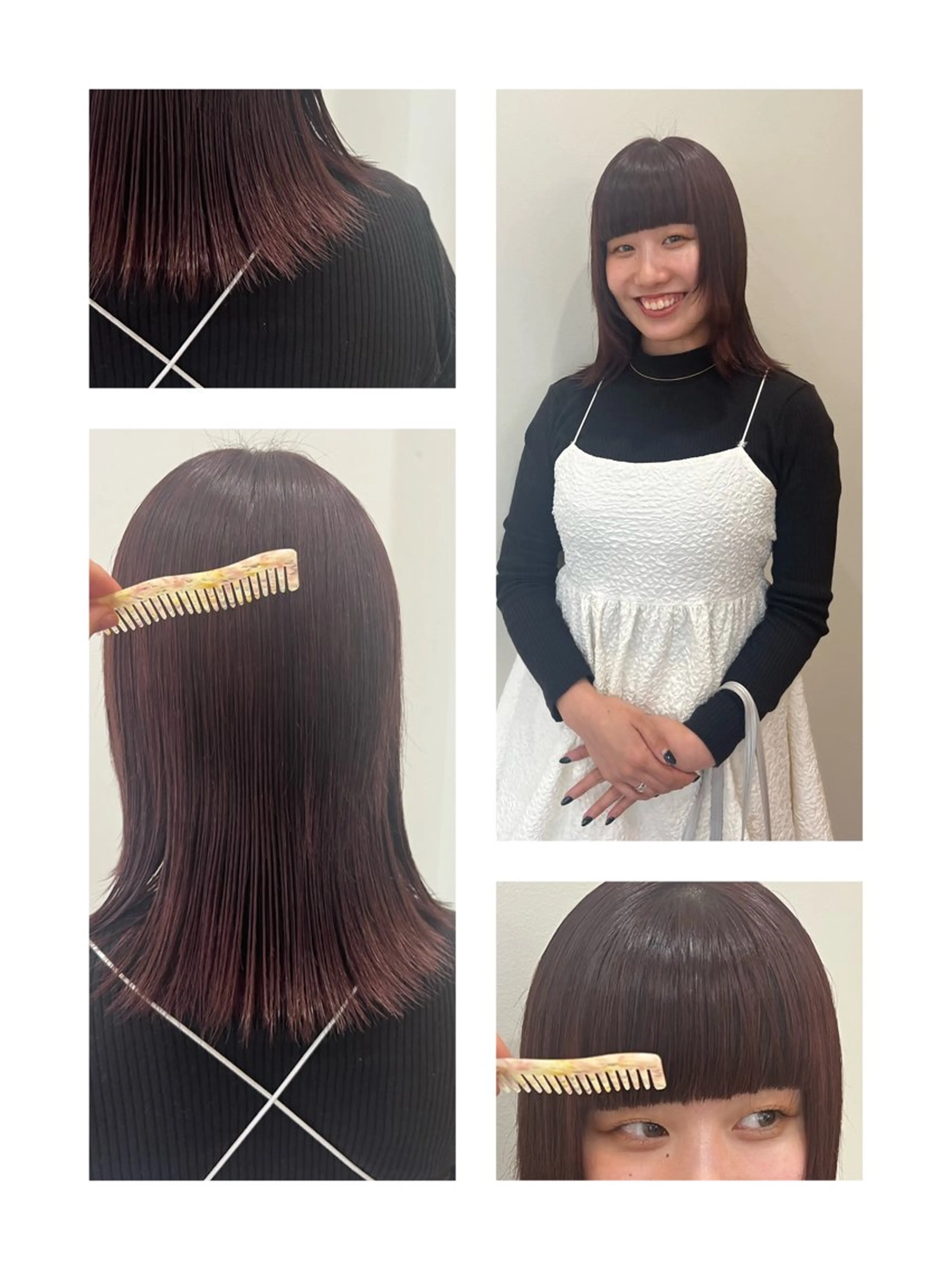 ミディアム カラー 透明感カラー🌼 沙奈のヘアスタイル