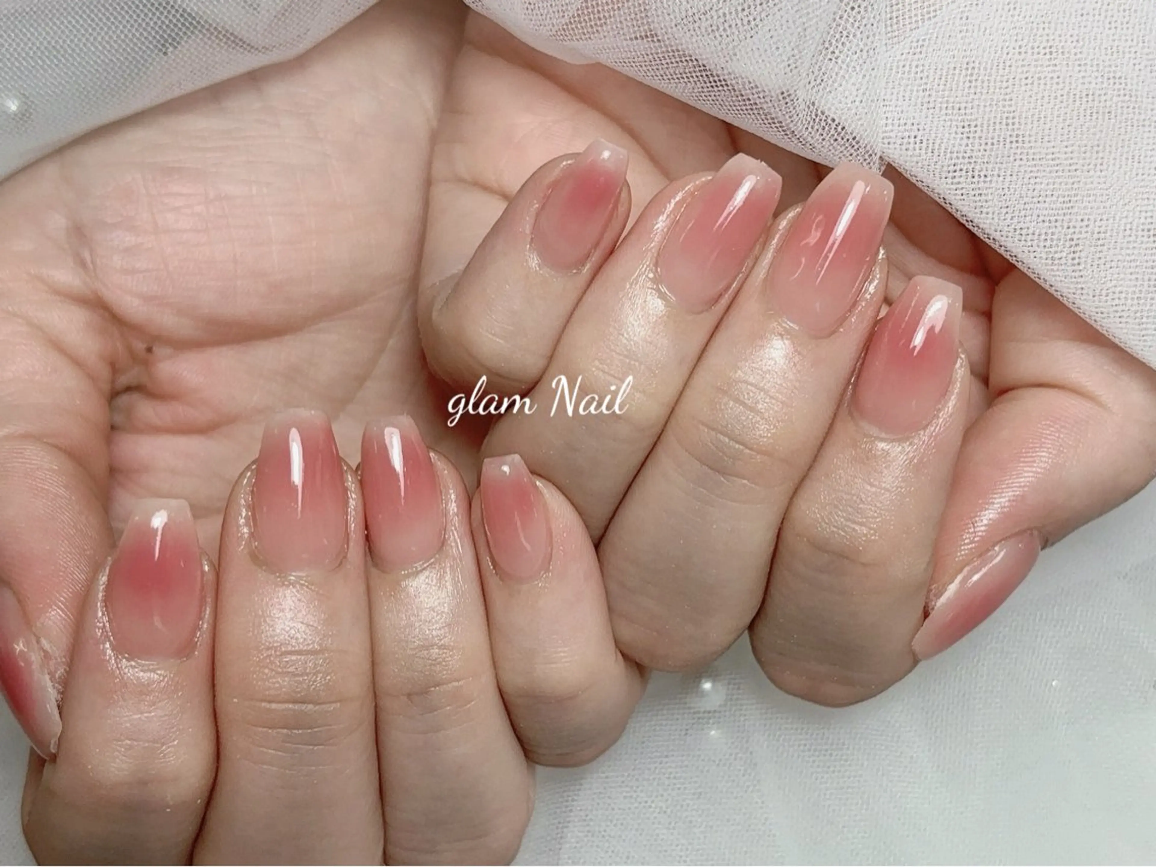 ネイル ハンドネイル エツメ💅 長さだし🎀デザインのネイルデザイン