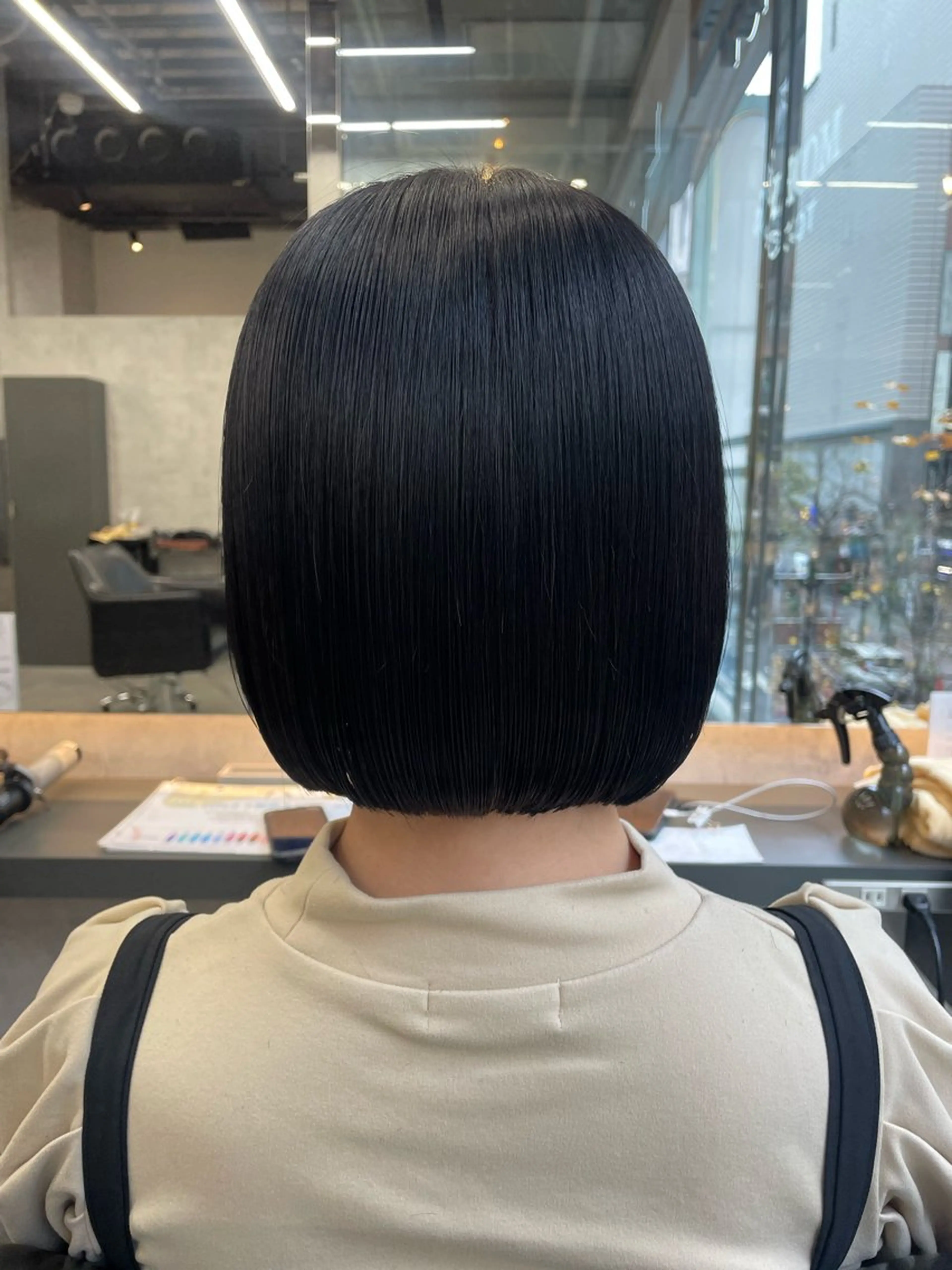 ショート カラー ボブ レイヤー×顔周 り×髪質改善/MIUのヘアスタイル