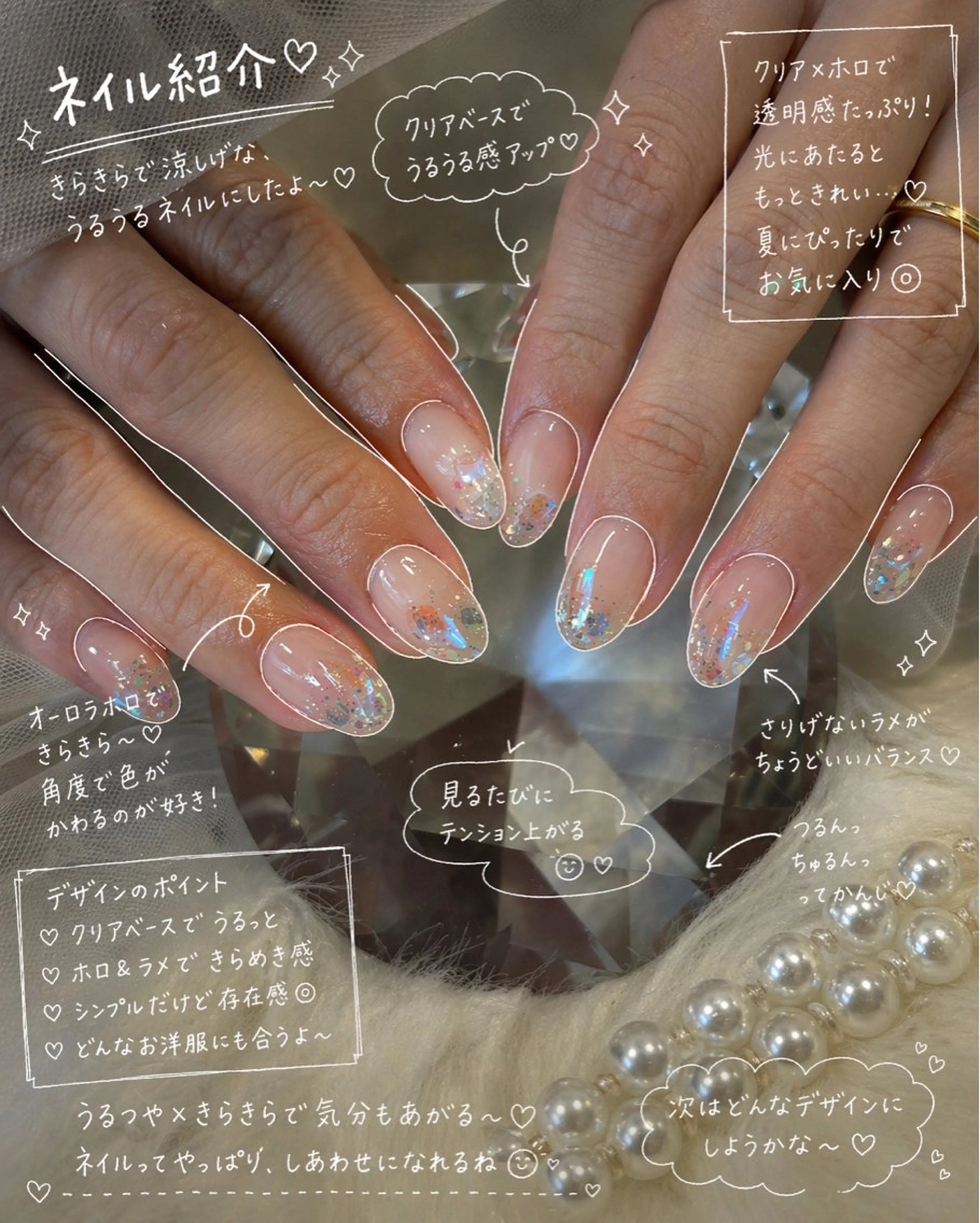 ミディアム 韓国風ヘア ハンドネイル ワンホンネイル/ 韓国ネイルMAKIのネイルデザイン