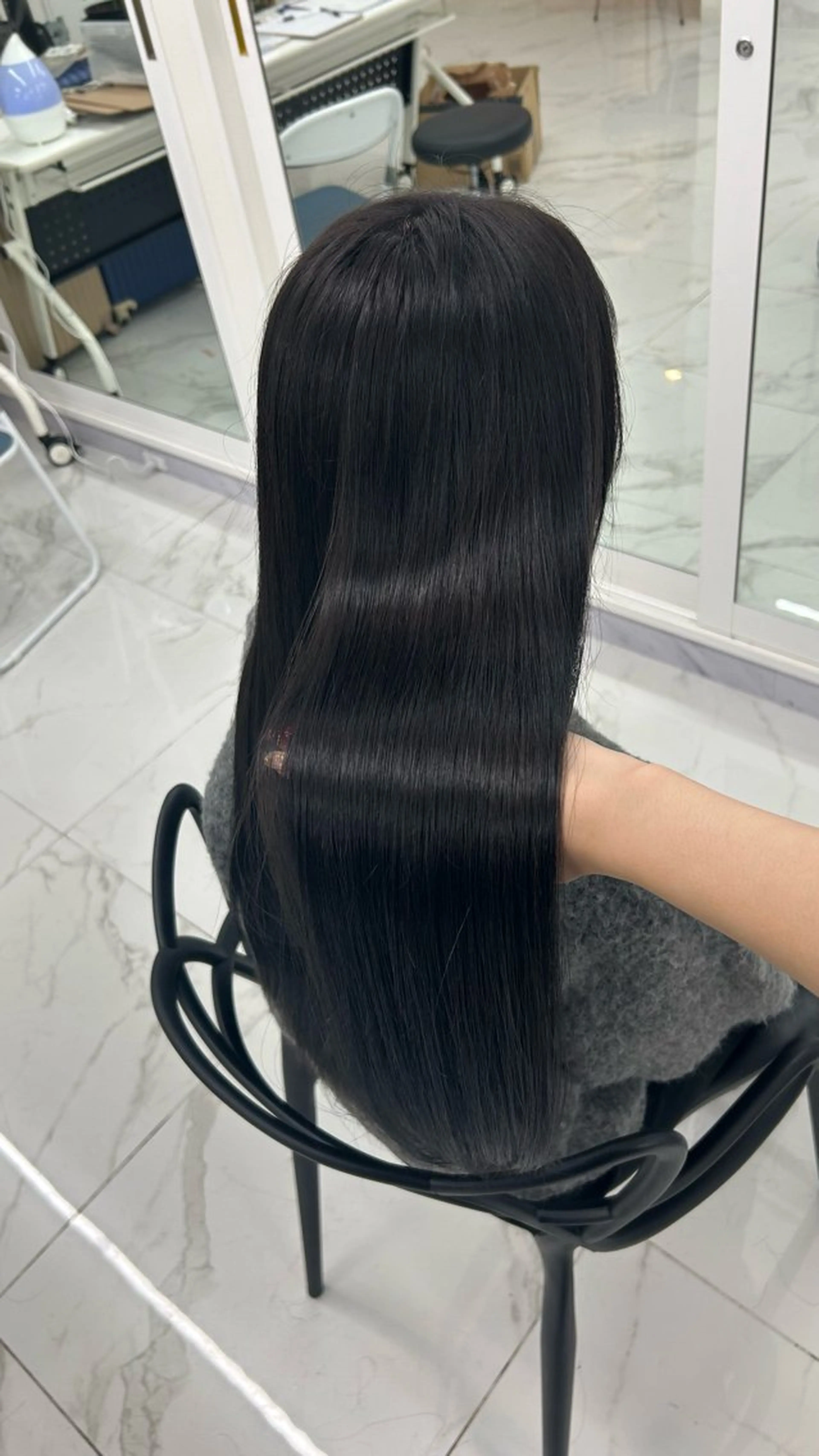 ロング カット ヘアカラー トリートメント オリーブ/赤み消し 透明感/Akaneのヘアスタイル