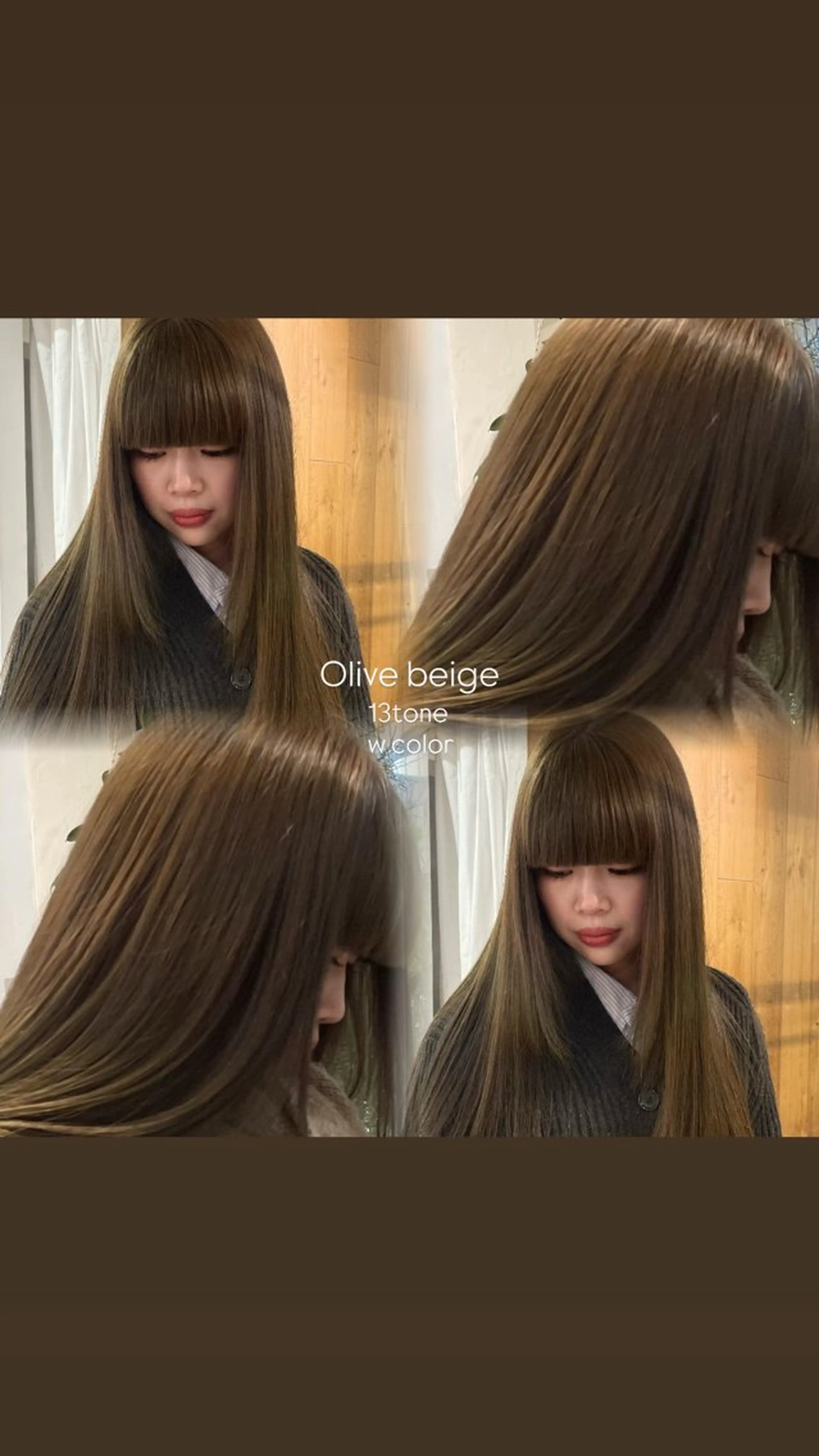 ロング カット ヘアカラー トリートメント 盛れる透明感カラー・ momokaのヘアスタイル