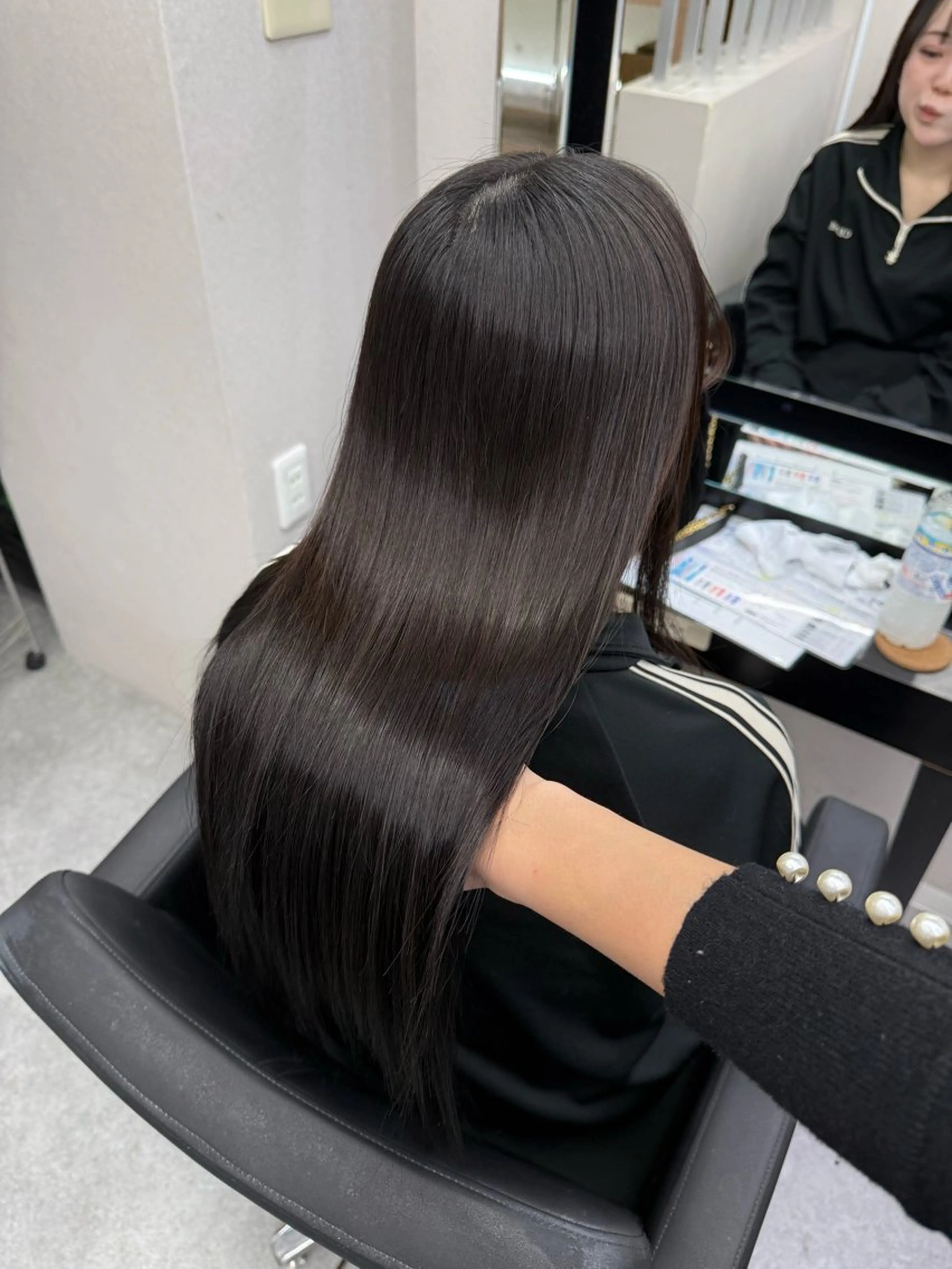 ロング エクステ カット エクステ 𝙃𝘼𝙍𝙐🎀 韓国×エクステのヘアスタイル