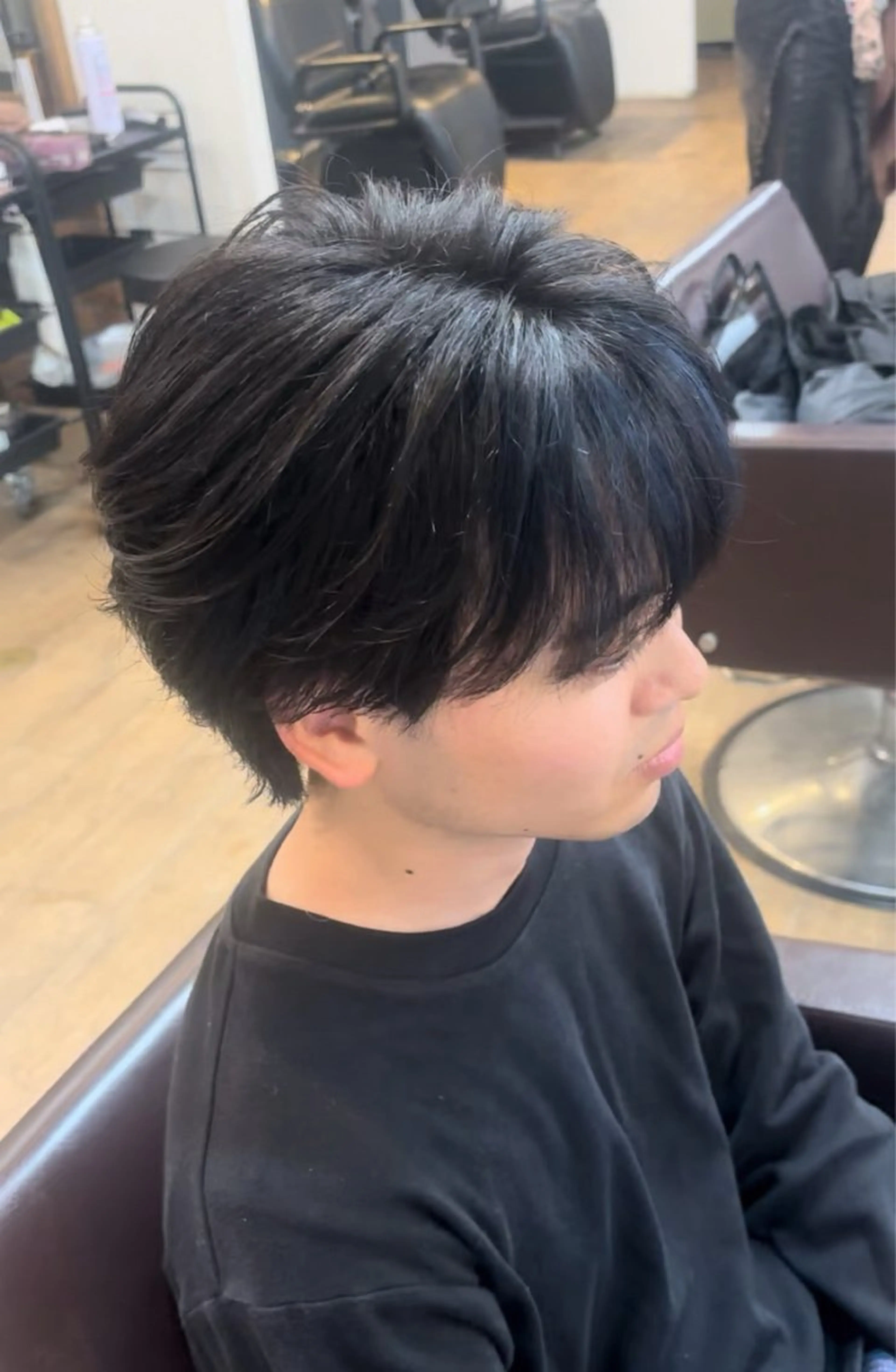 ミディアム カラー メンズ デザインカラー カット トリートメント 梅垣 紗英のヘアスタイル