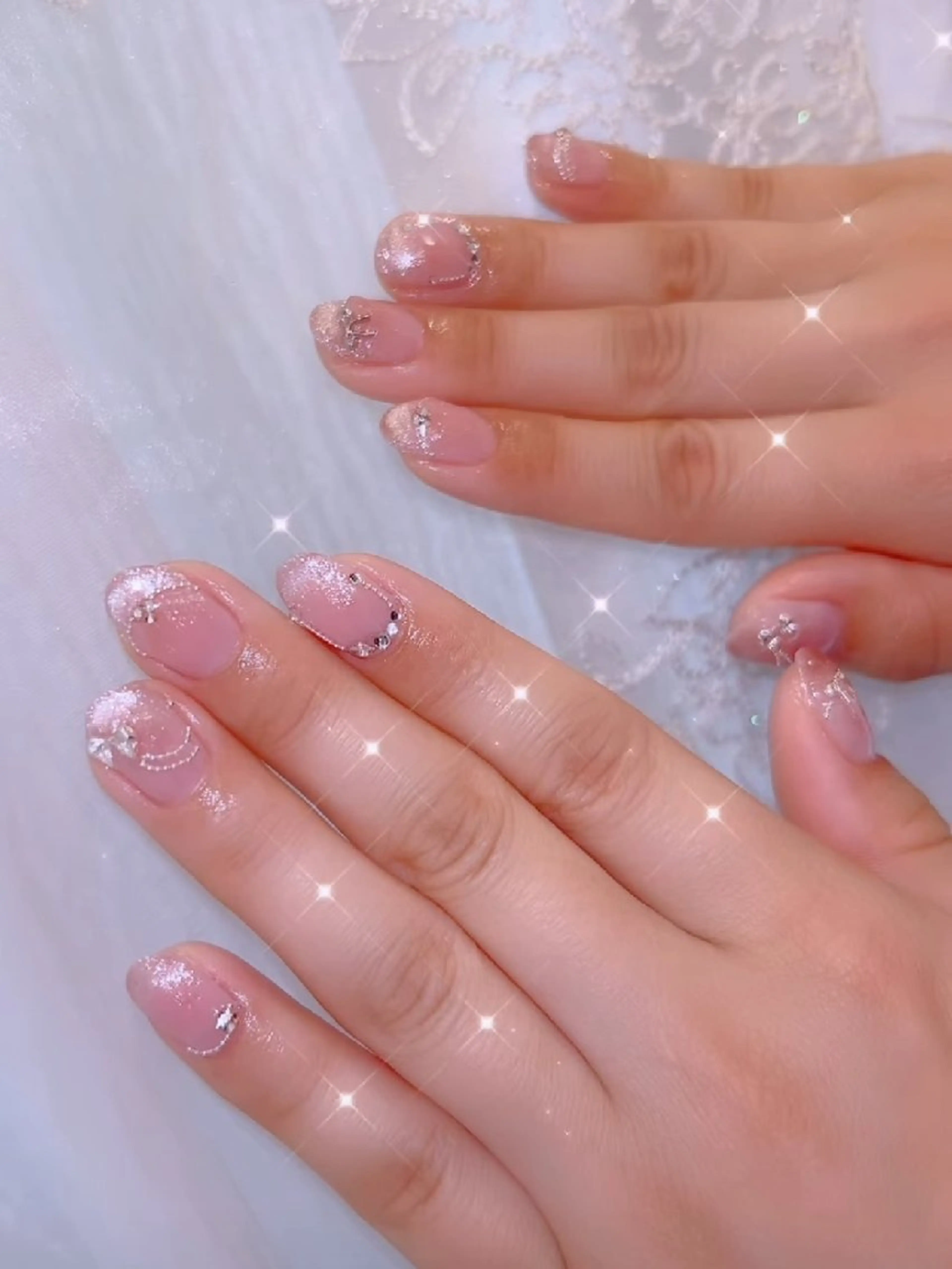 ネイル 長さ出し ジェルネイル 韓国ネイル マグネットネイル ニュアンスネイル ハンドネイル I LOVE ME NAIL.｡.:*♡のネイルデザイン