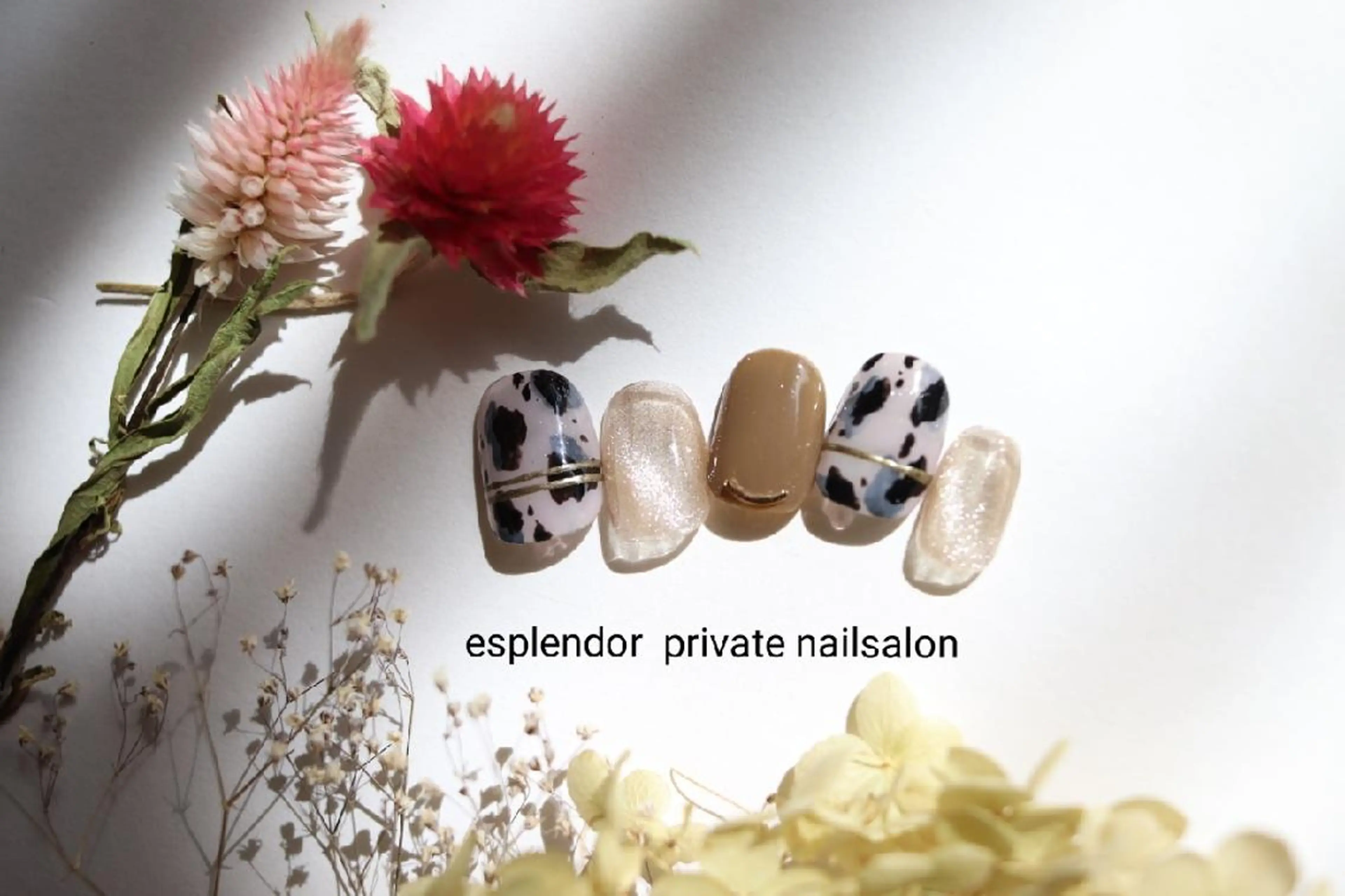 ネイル アニマル柄 ニュアンスネイル esplendor  小野寺のネイルデザイン