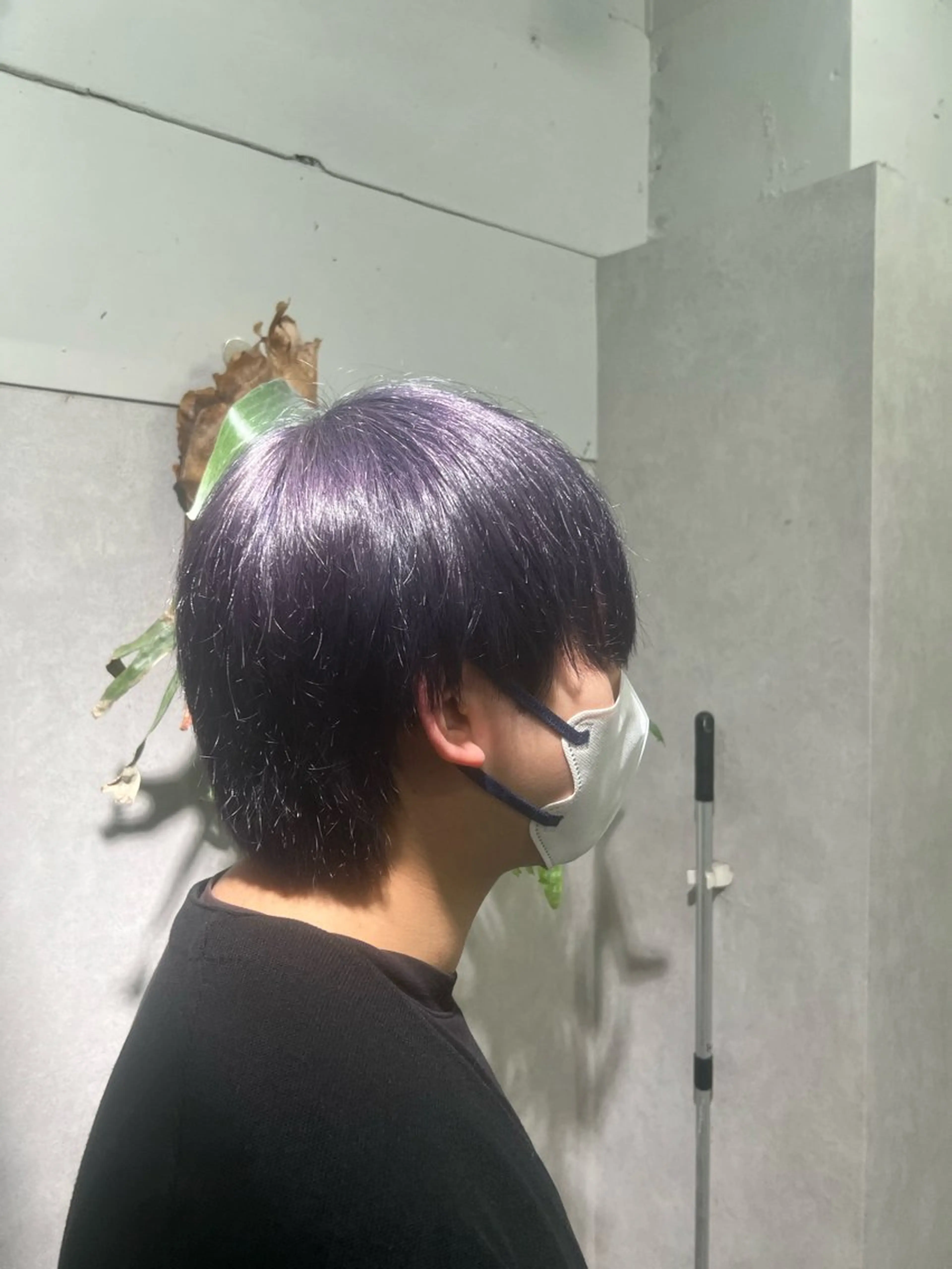 カラー メンズ グレージュ ラベンダーカラー ラベンダーグレージュ ラベンダーグレー 野原 大騎のヘアスタイル