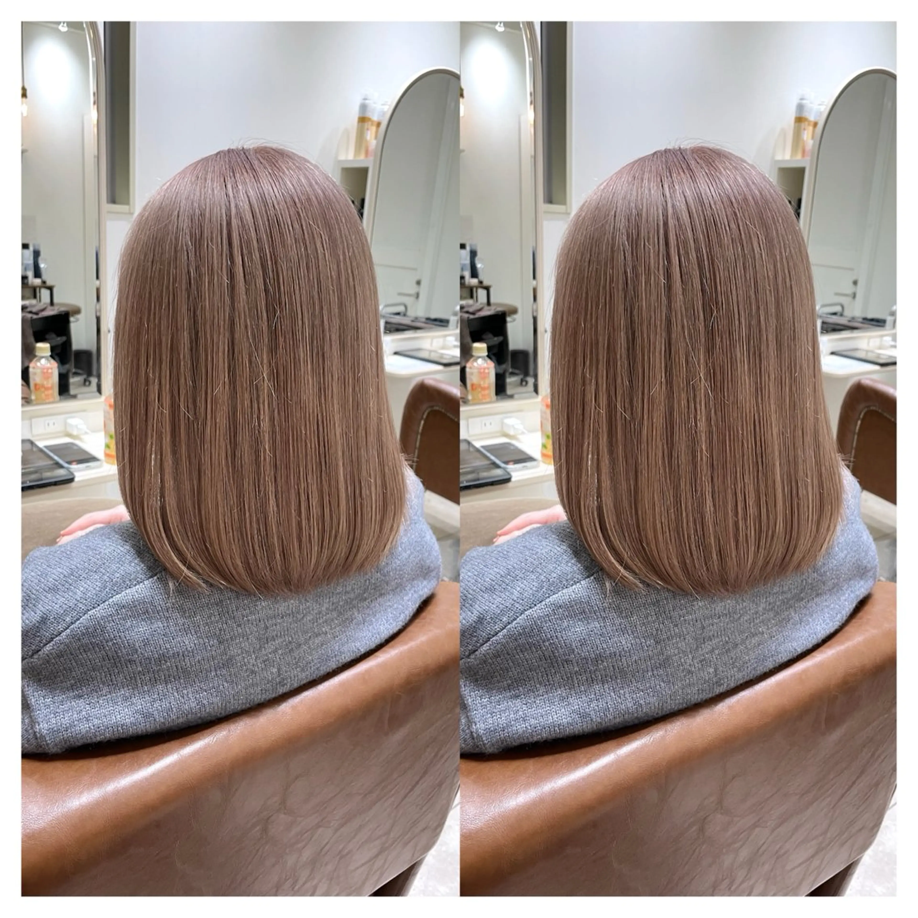 ミディアム カラー カット ヘアカラー トリートメント 村山 茉衣のヘアスタイル