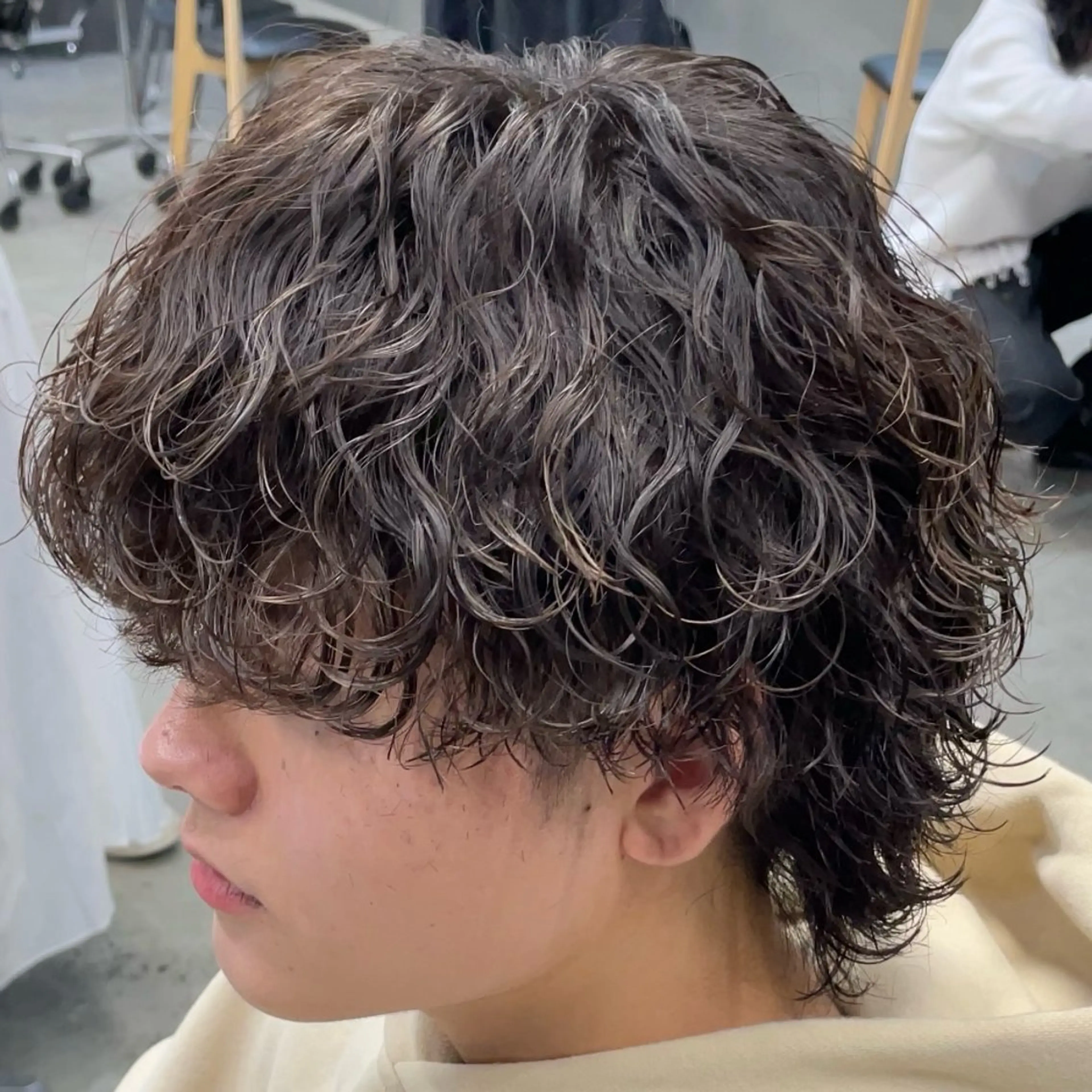 セミロング パーマ ヘアアレンジ メンズ fifth 石川 凪のヘアスタイル