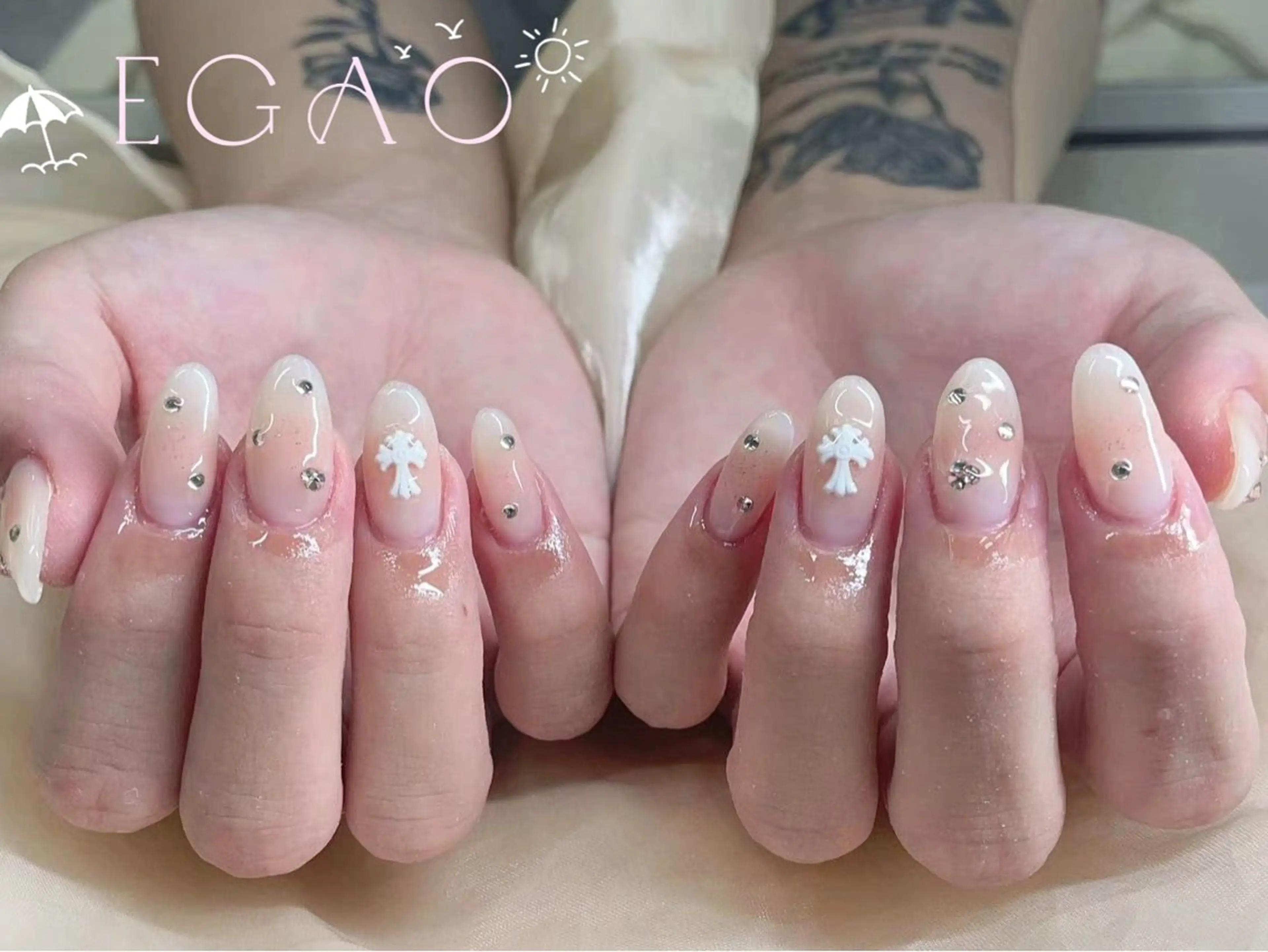 ネイル アートネイル フットネイル フレンチネイル ジェルネイル グラデーション ハンドネイル Egao Nail錦糸町店のネイルデザイン