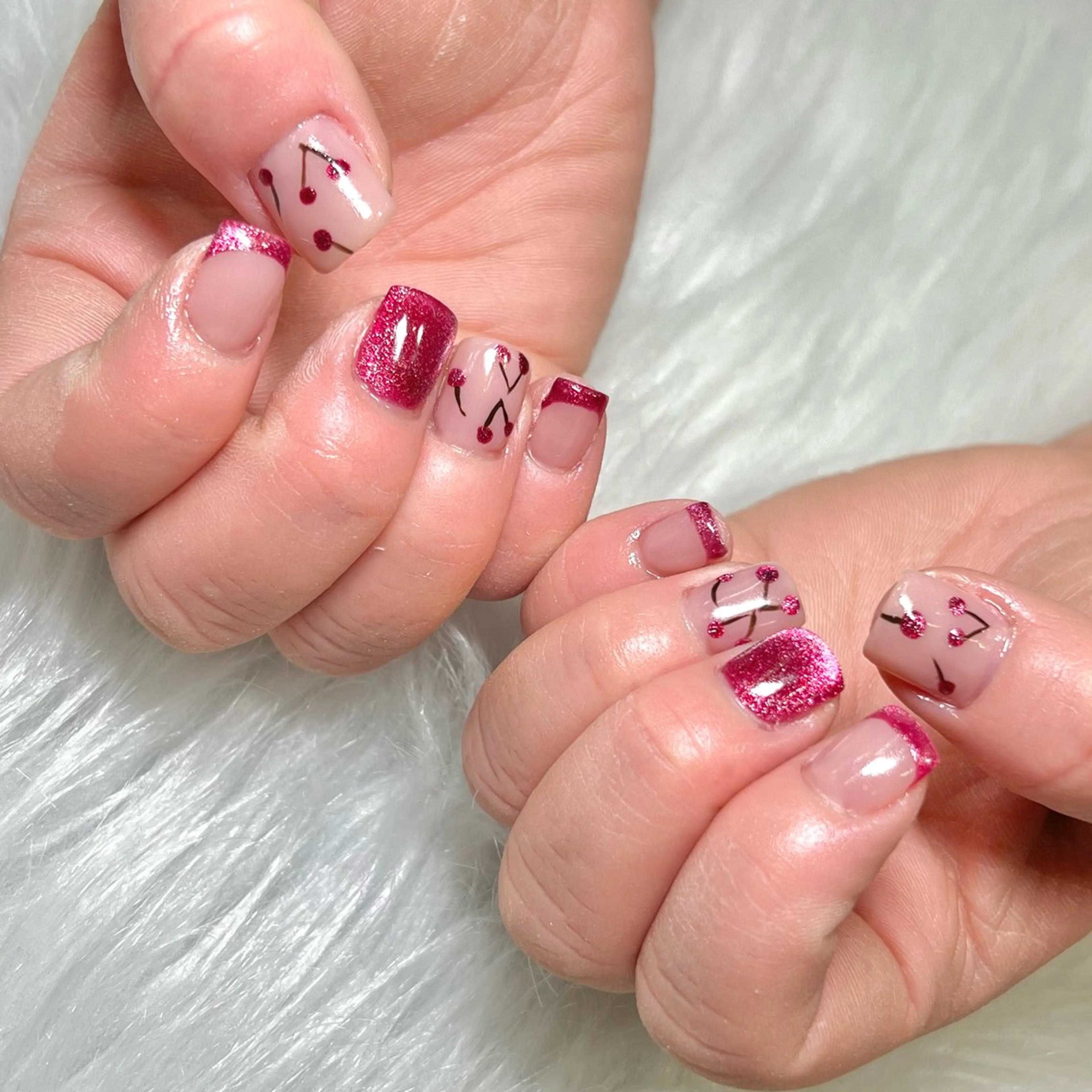 ネイル ハンドネイル E nail 風羽のネイルデザイン