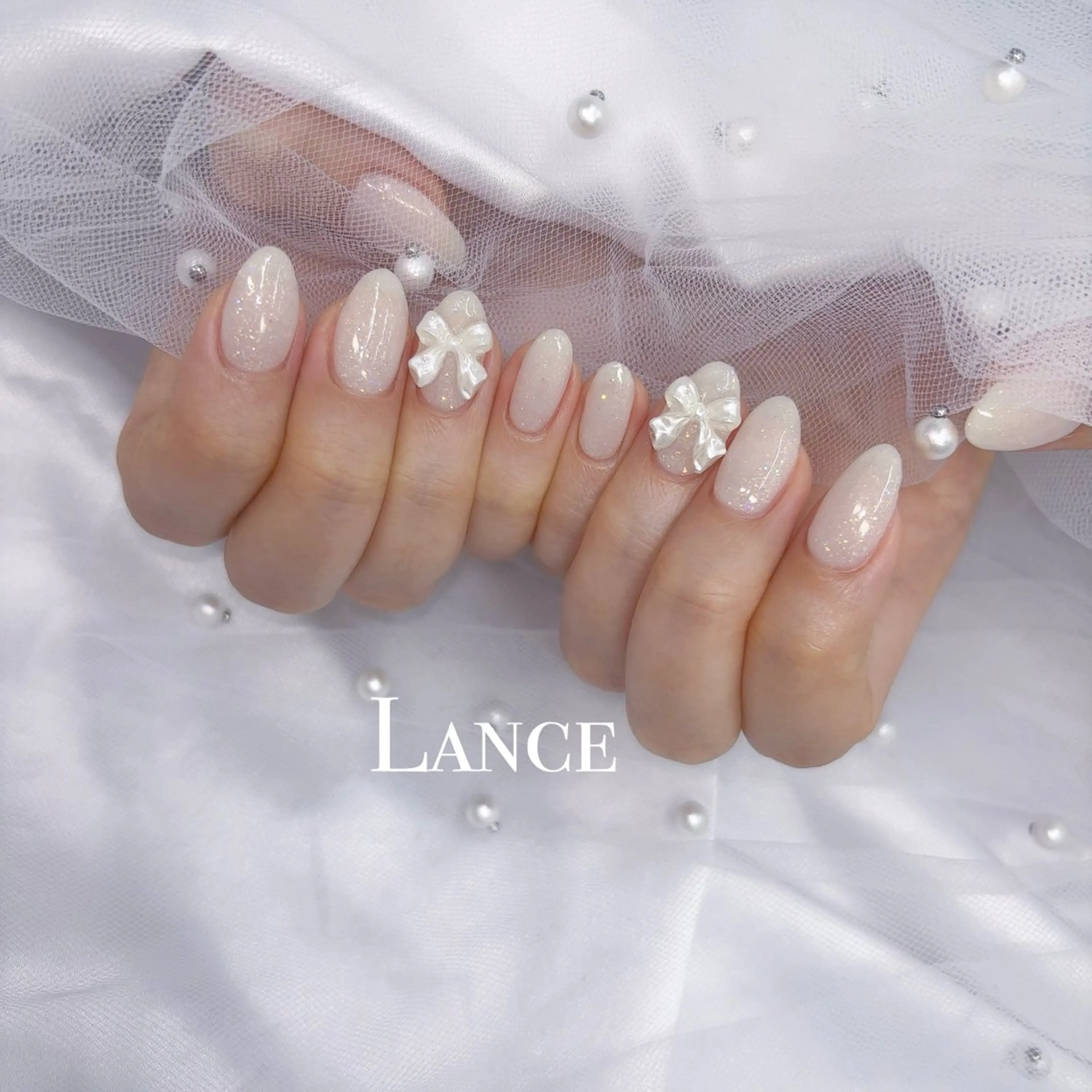 ネイル オーロラネイル フットネイル フレンチネイル ガラスフレンチ 氷ネイル・うるうるネイル ハンドネイル Lance nailのネイルデザイン