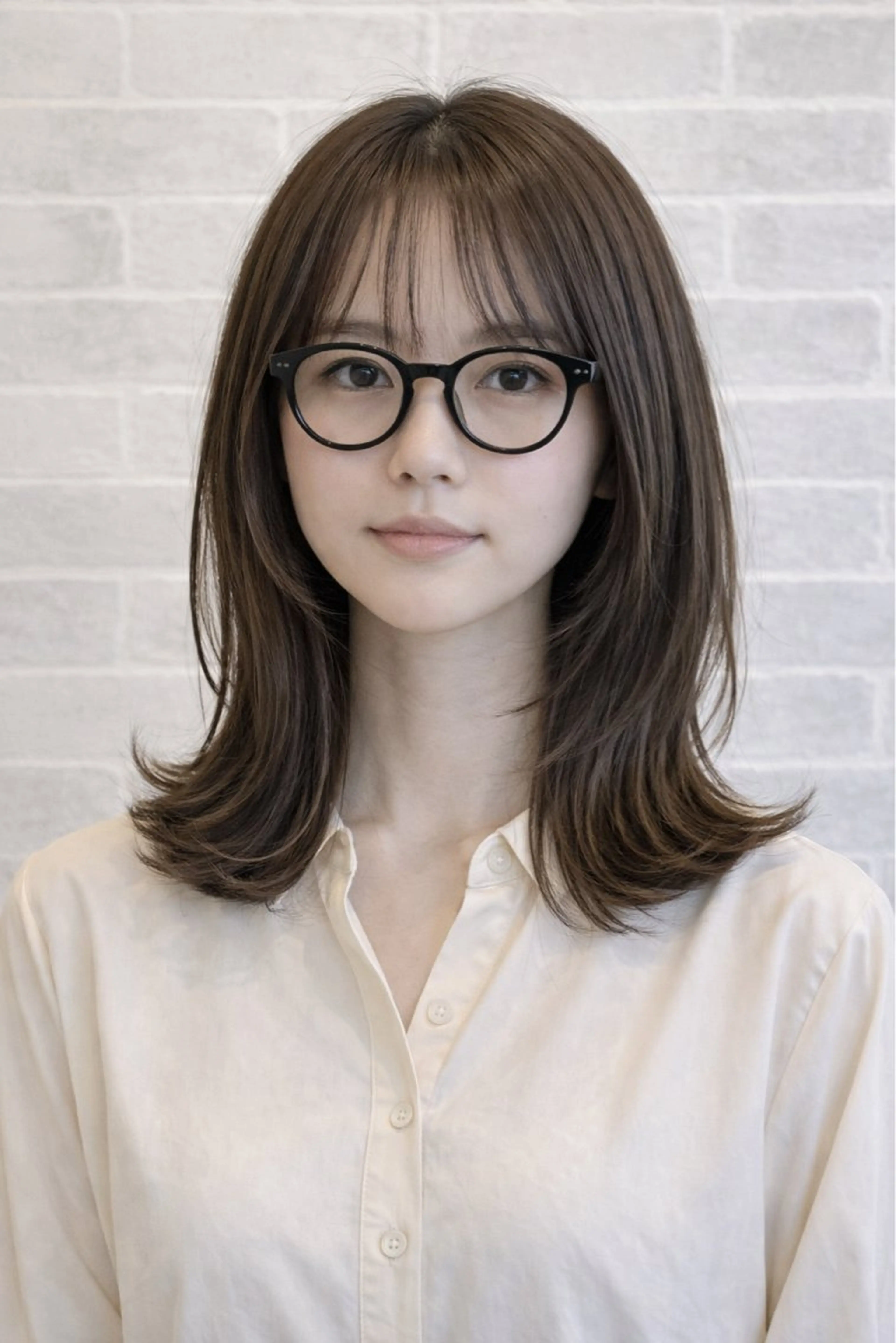 セミロング レイヤーカット 外ハネヘア カット ヘアカラー トリートメント 齋藤 智佳のヘアスタイル