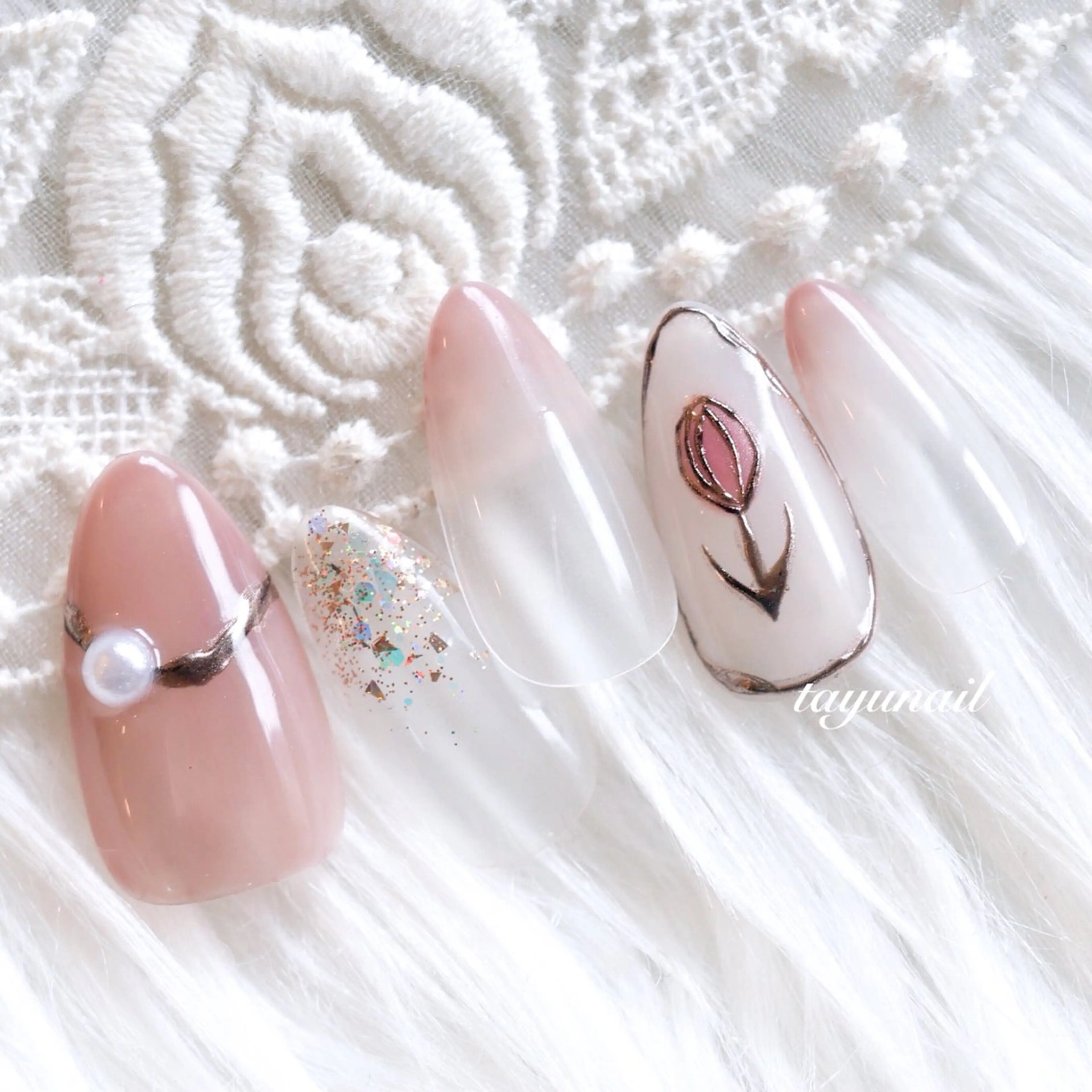 ネイル アートネイル ジェルネイル パラジェル ハンドネイル ネイルサロン 【たゆnail】のネイルデザイン