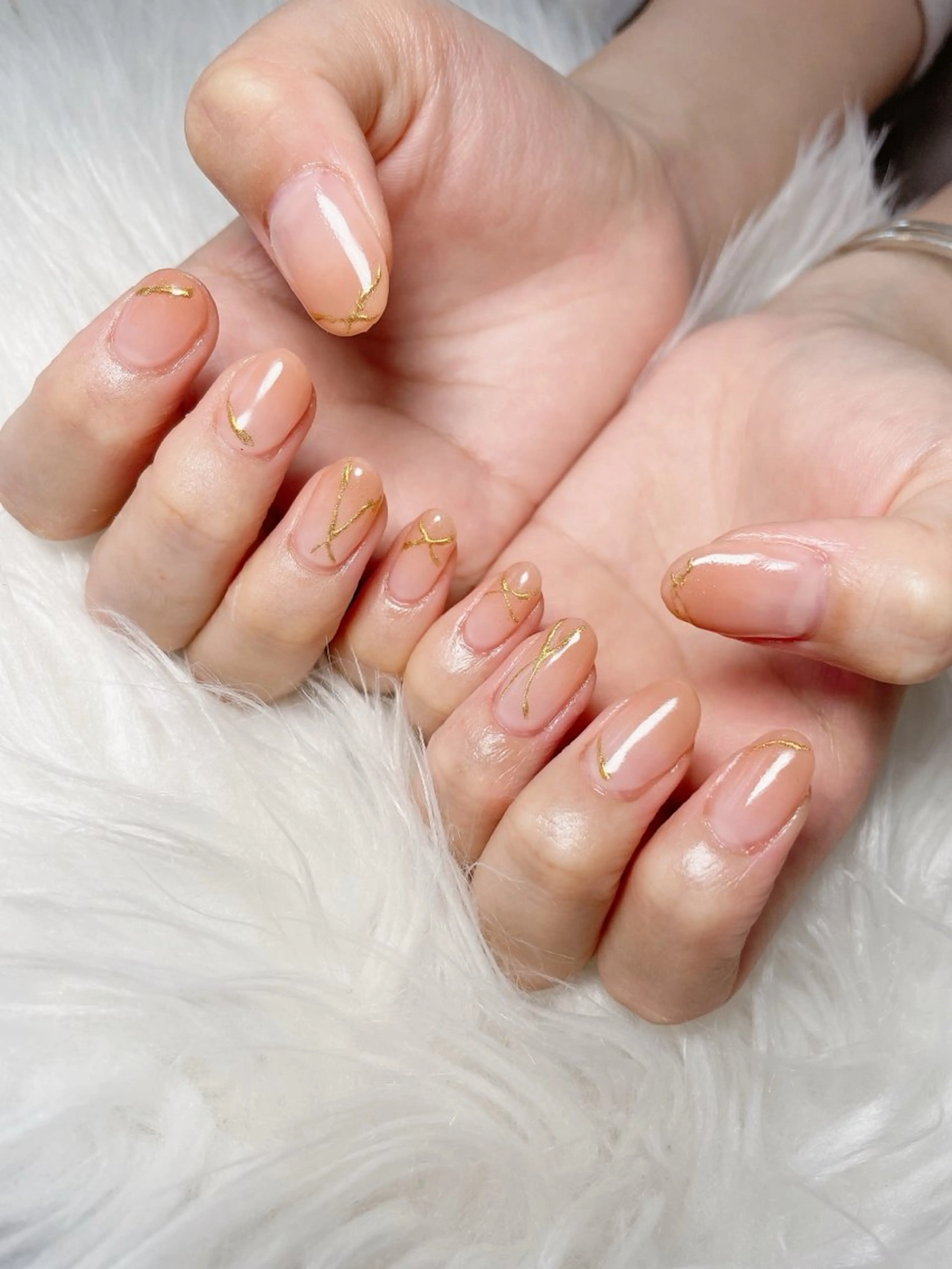 ネイル アートネイル グラデーション ミラーネイル nailsalon Rinのネイルデザイン