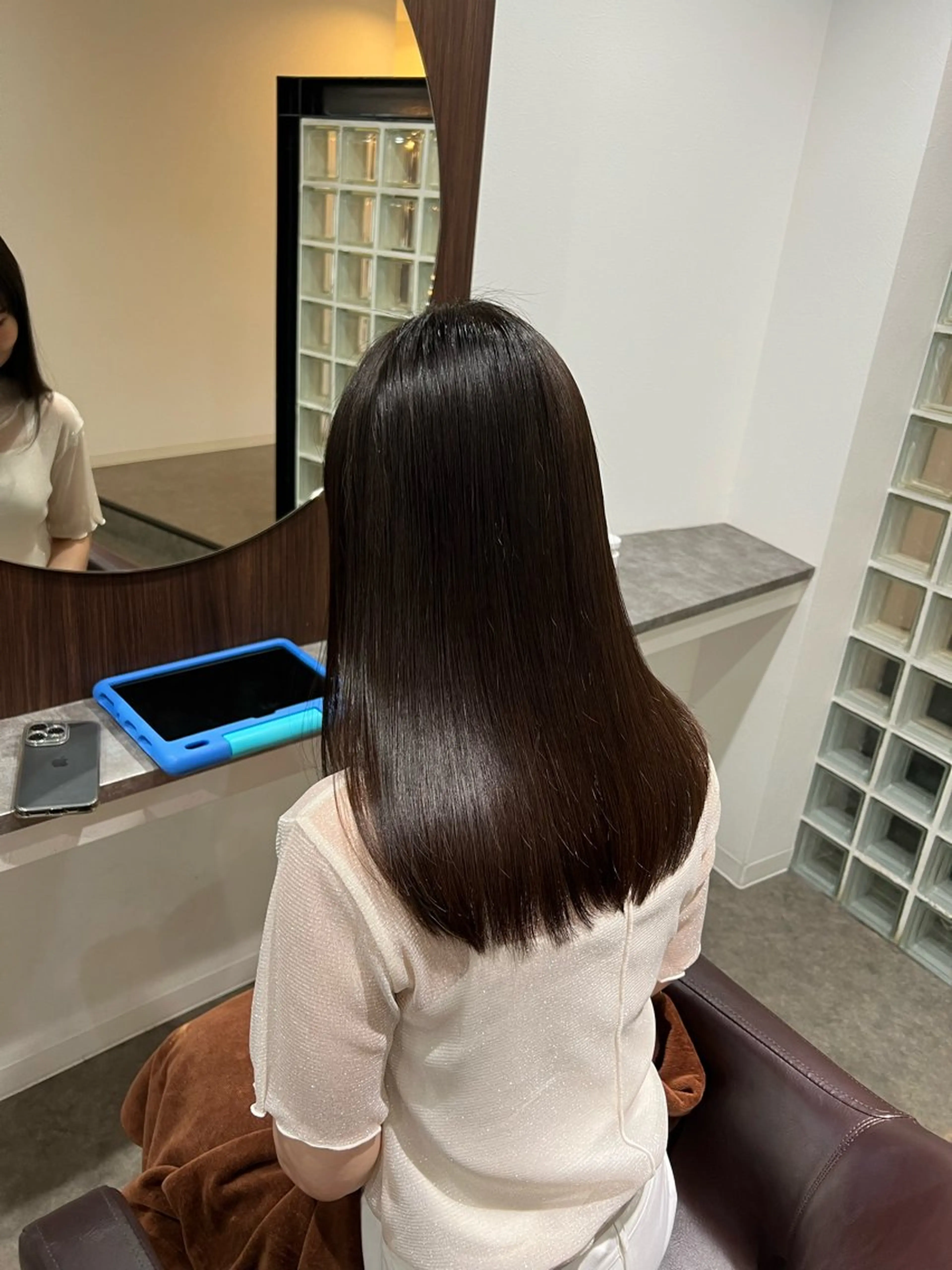 セミロング カット 縮毛矯正 トリートメント 艶髪/髪質改善 【熊野隼人】のヘアスタイル