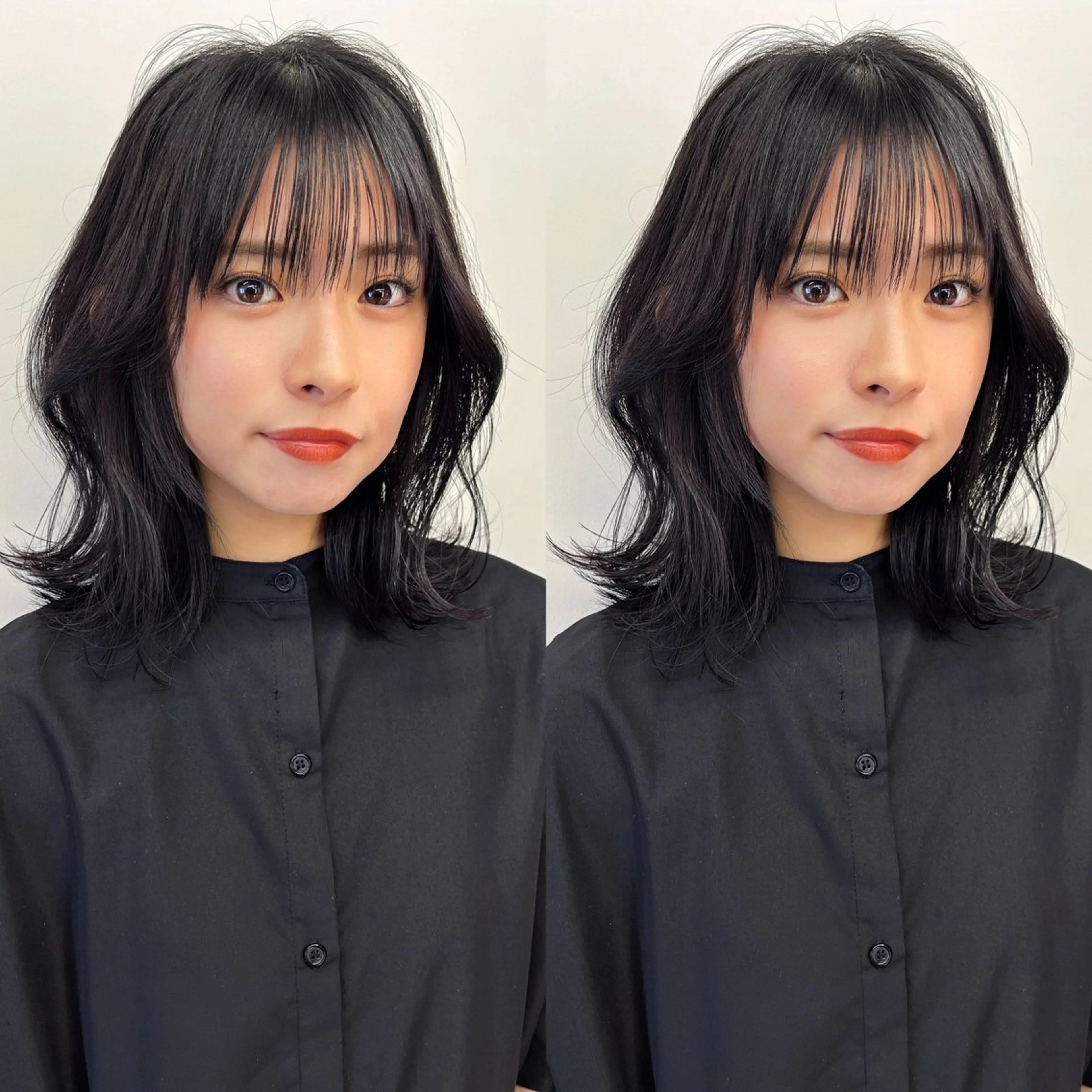 ミディアム カラー レイヤー/髪質改善 /透け感カラー/艶髪のヘアスタイル