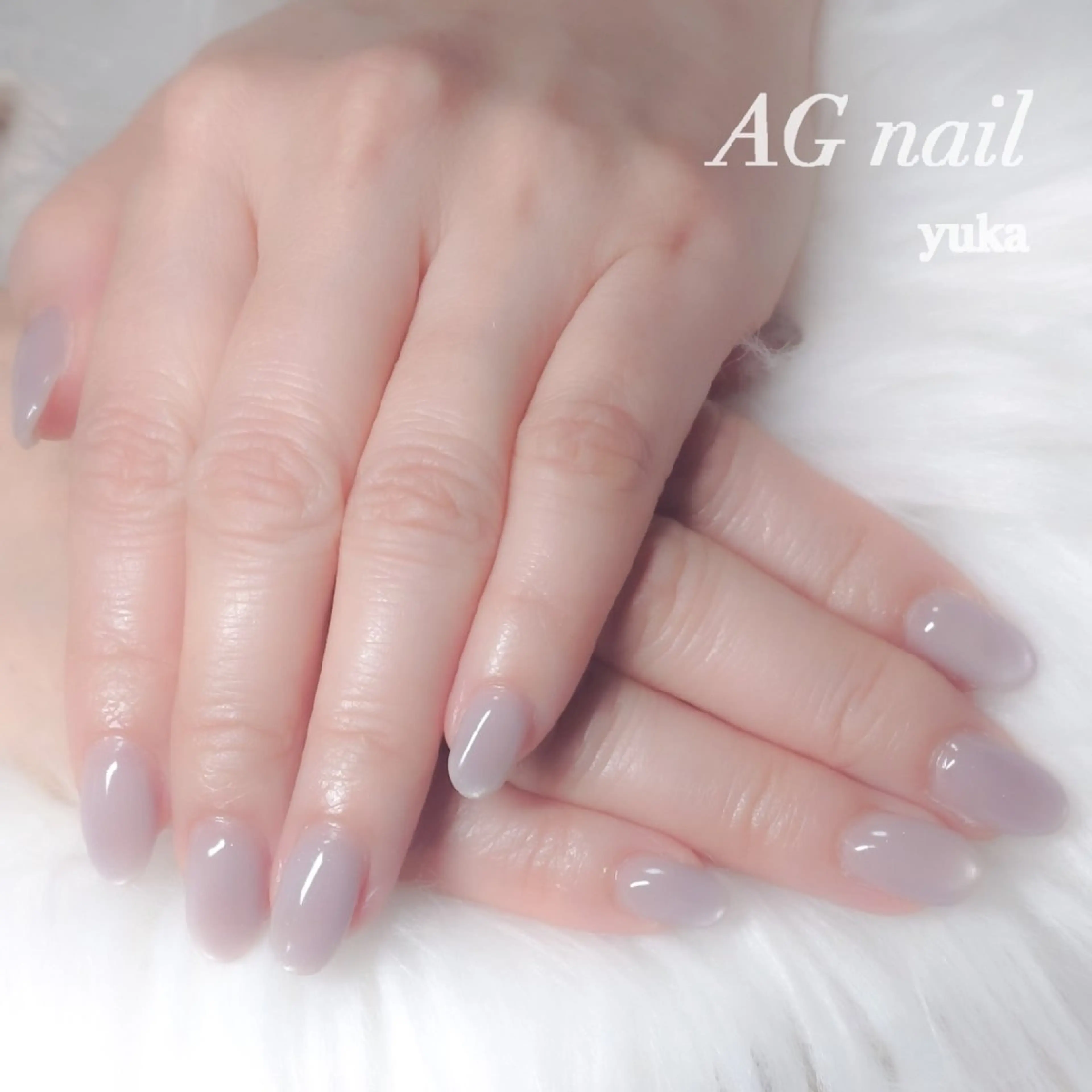 ネイル マグネットネイル オフィスネイル パープル ハンドネイル AGnail 富永  /オフ無料フィルインのネイルデザイン