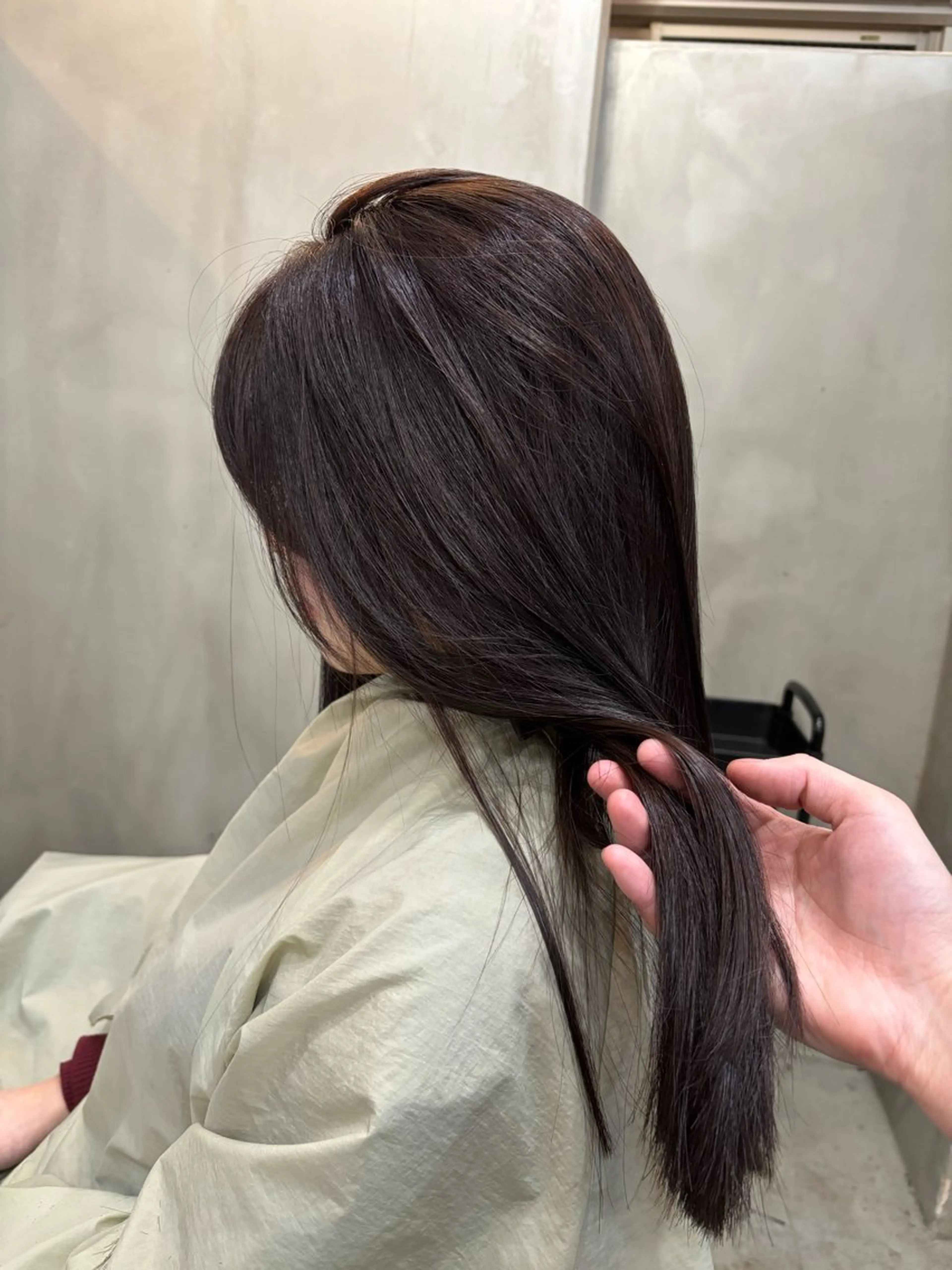 セミロング カラー ブラウンカラー バイオレットカラー バイオレットブラウン ヘアカラー 中園康 /カラー/ブリーチのヘアスタイル