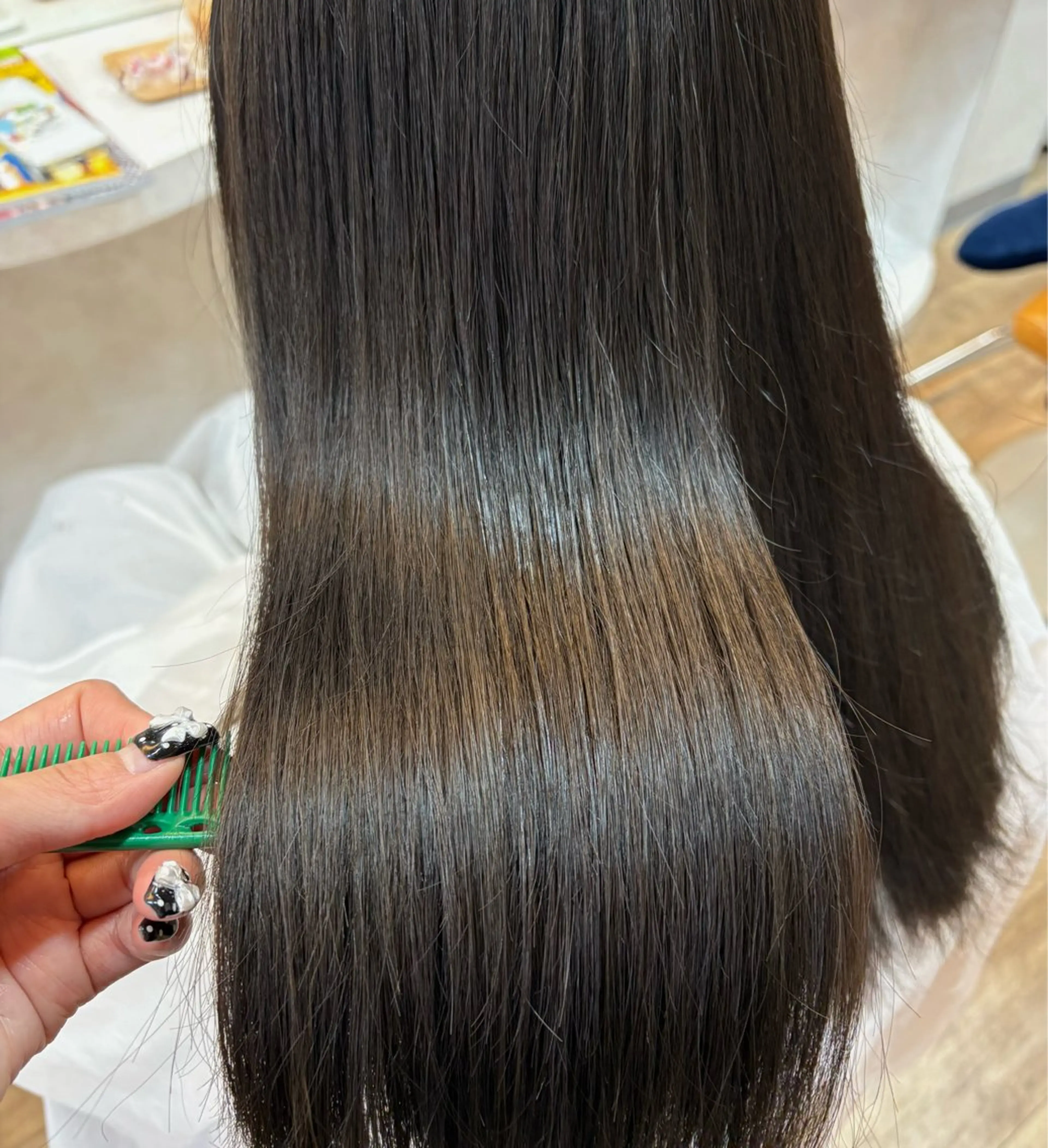 ミディアム 🩶透明感カラー/ 縮毛矯正LUNA🩶のヘアスタイル