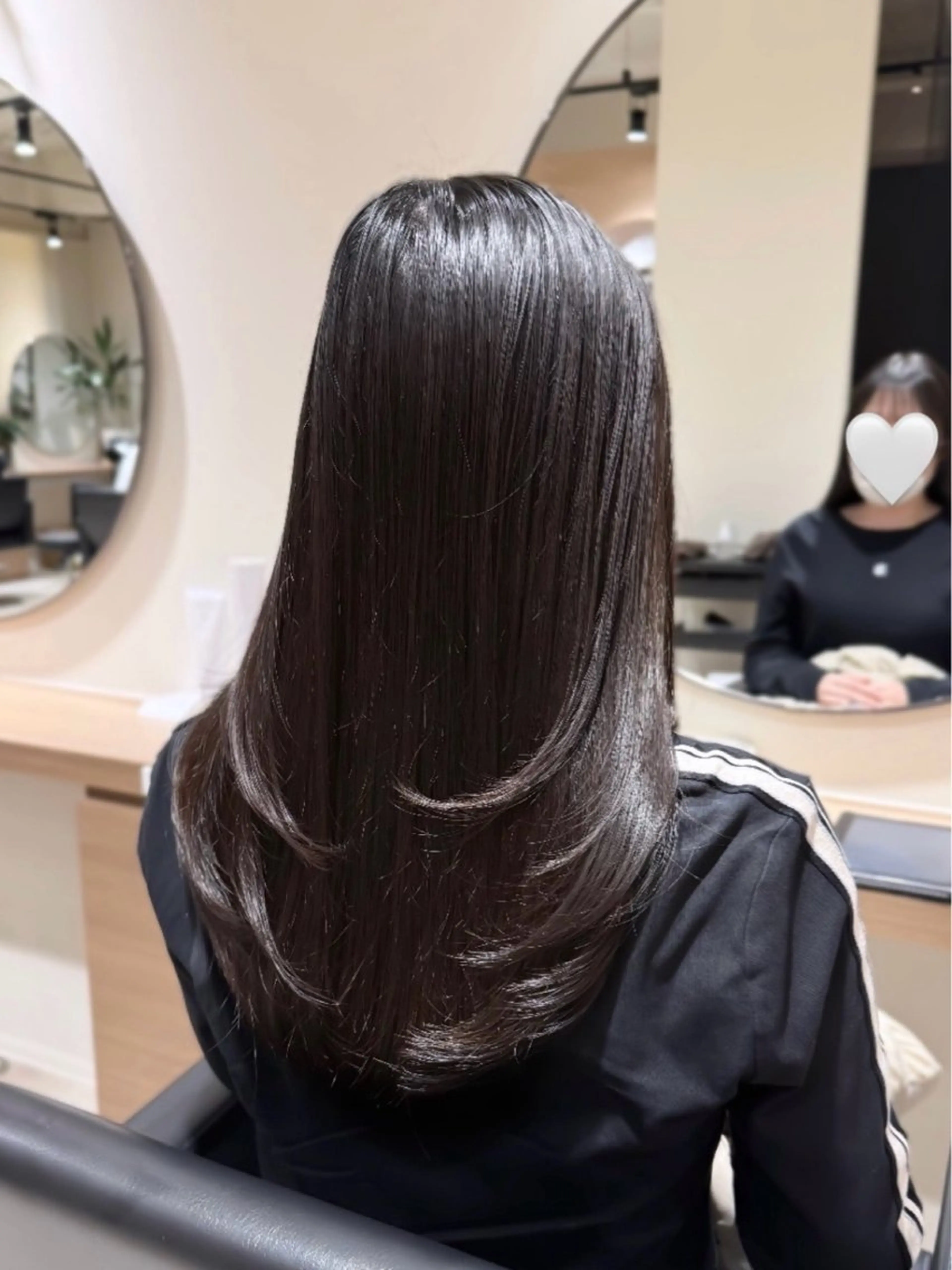 ロング カット トレンドレイヤー🤍 顔周り/wakaのヘアスタイル