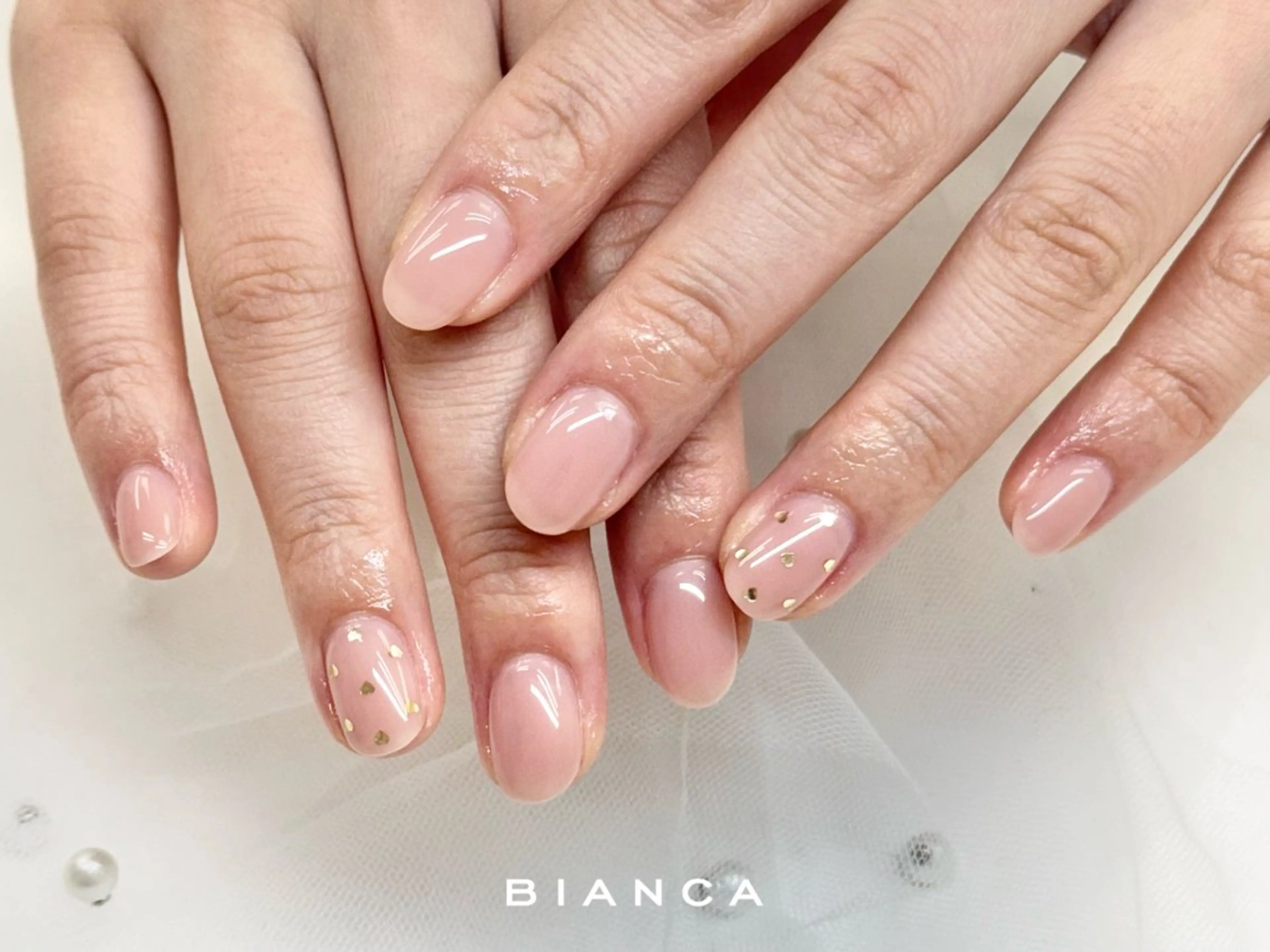 ネイル アートネイル ドット フラッシュネイル フレンチネイル ジェルネイル Bianca大宮 Nail＊森澤のネイルデザイン